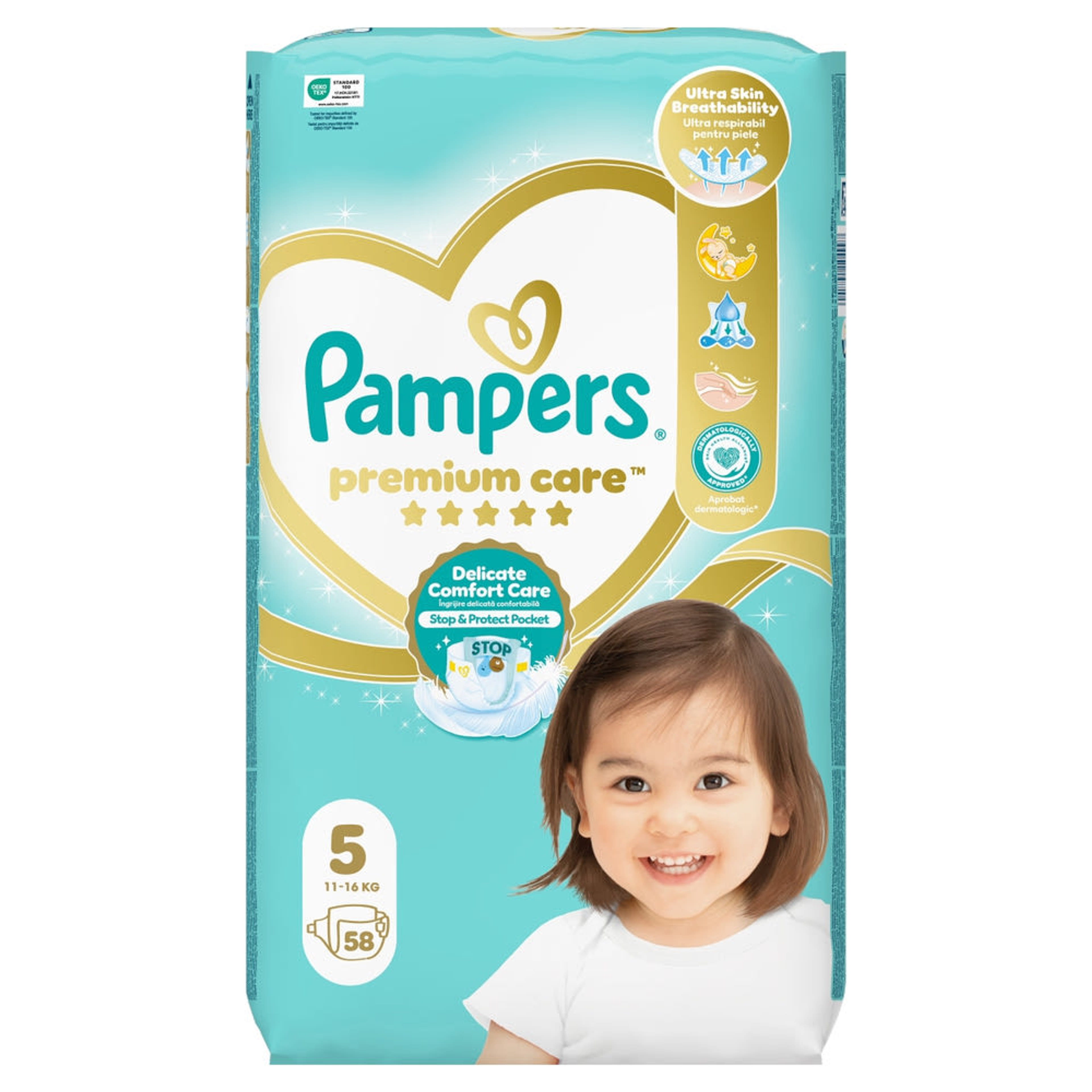 Pampers Premium Care pelenka 11-16 kg, méret: 5 - 58 db