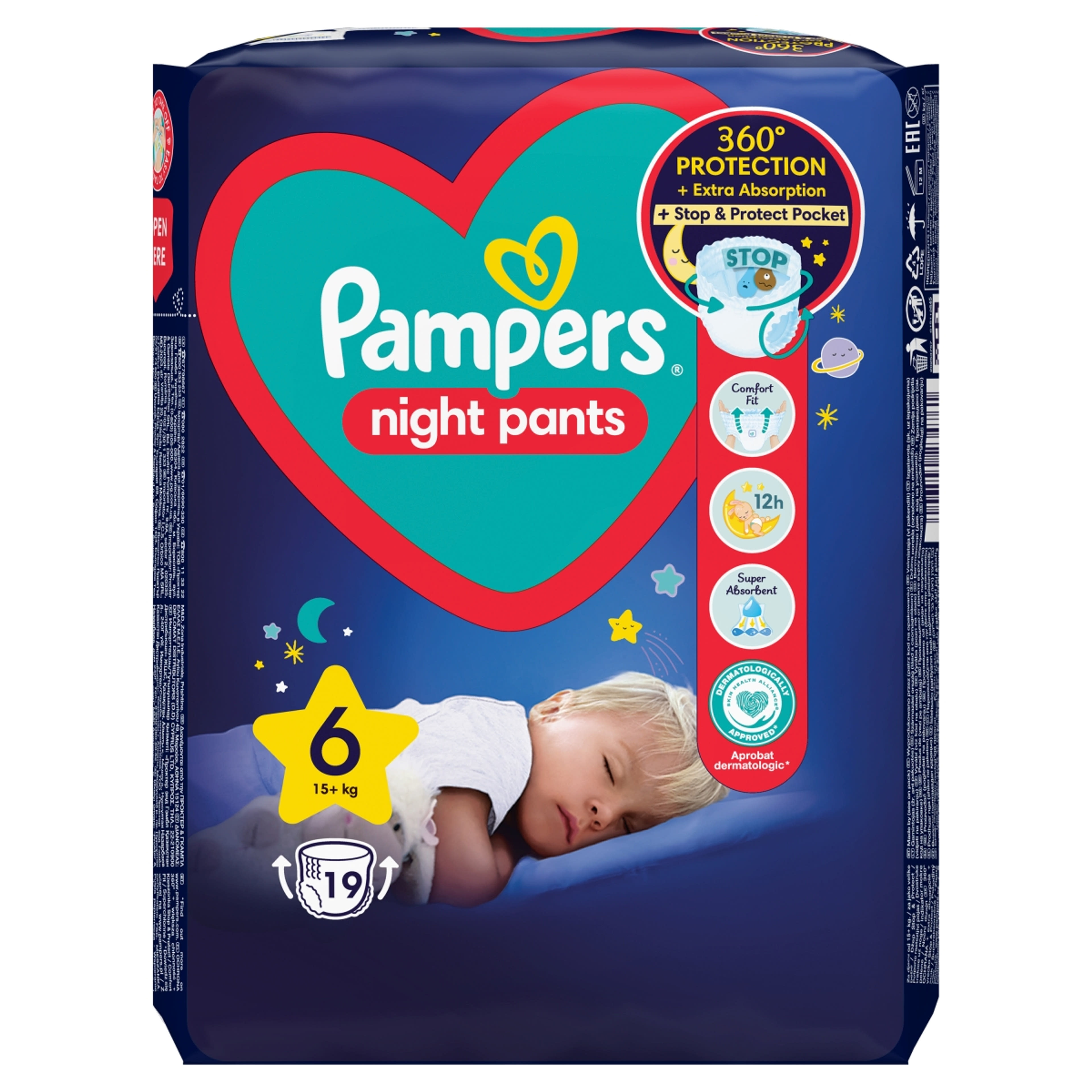 Pampers Night Pants 6-os 15+ kg - 19 db
