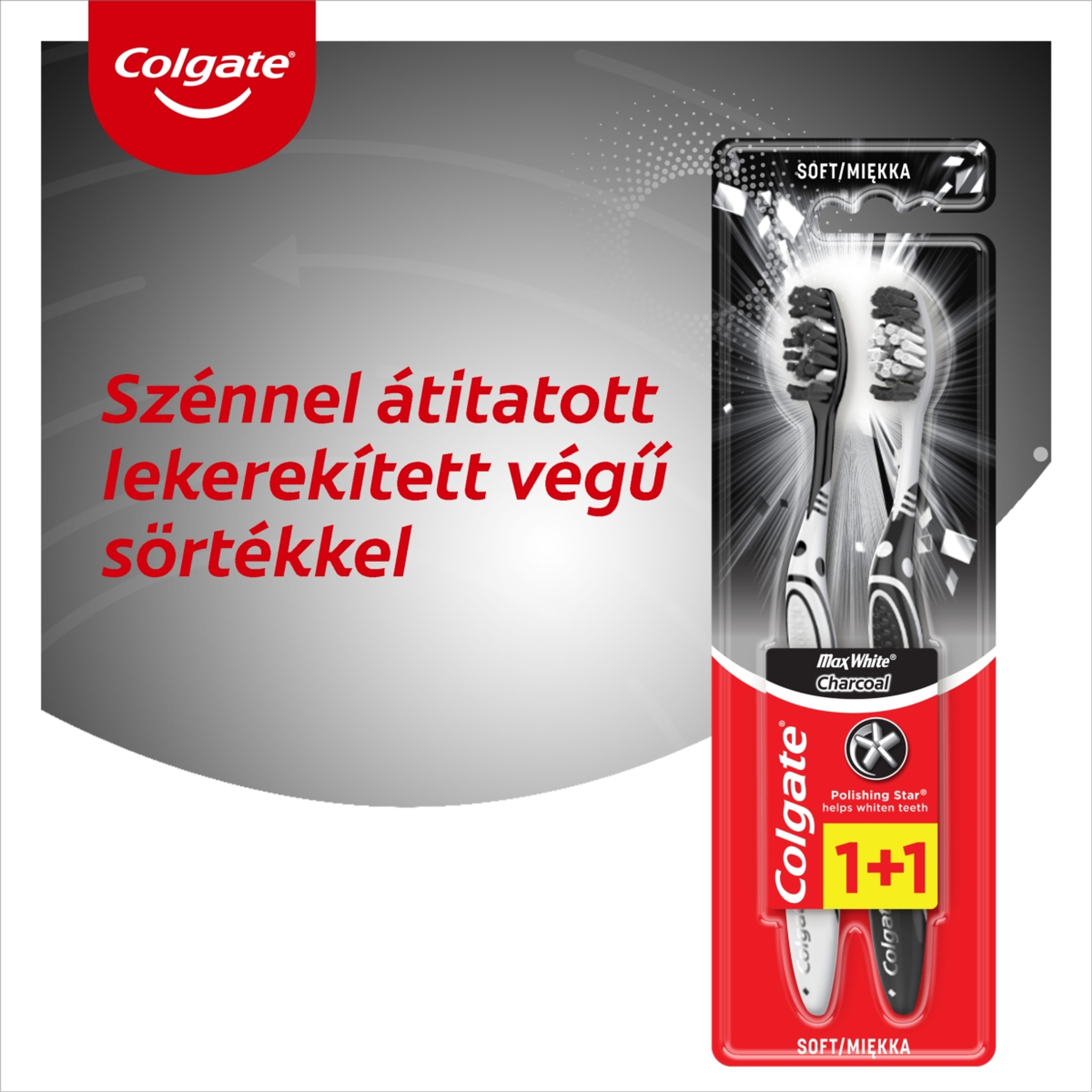 Colgate Max White Charcoal lágy fogkefe - 2 db-3