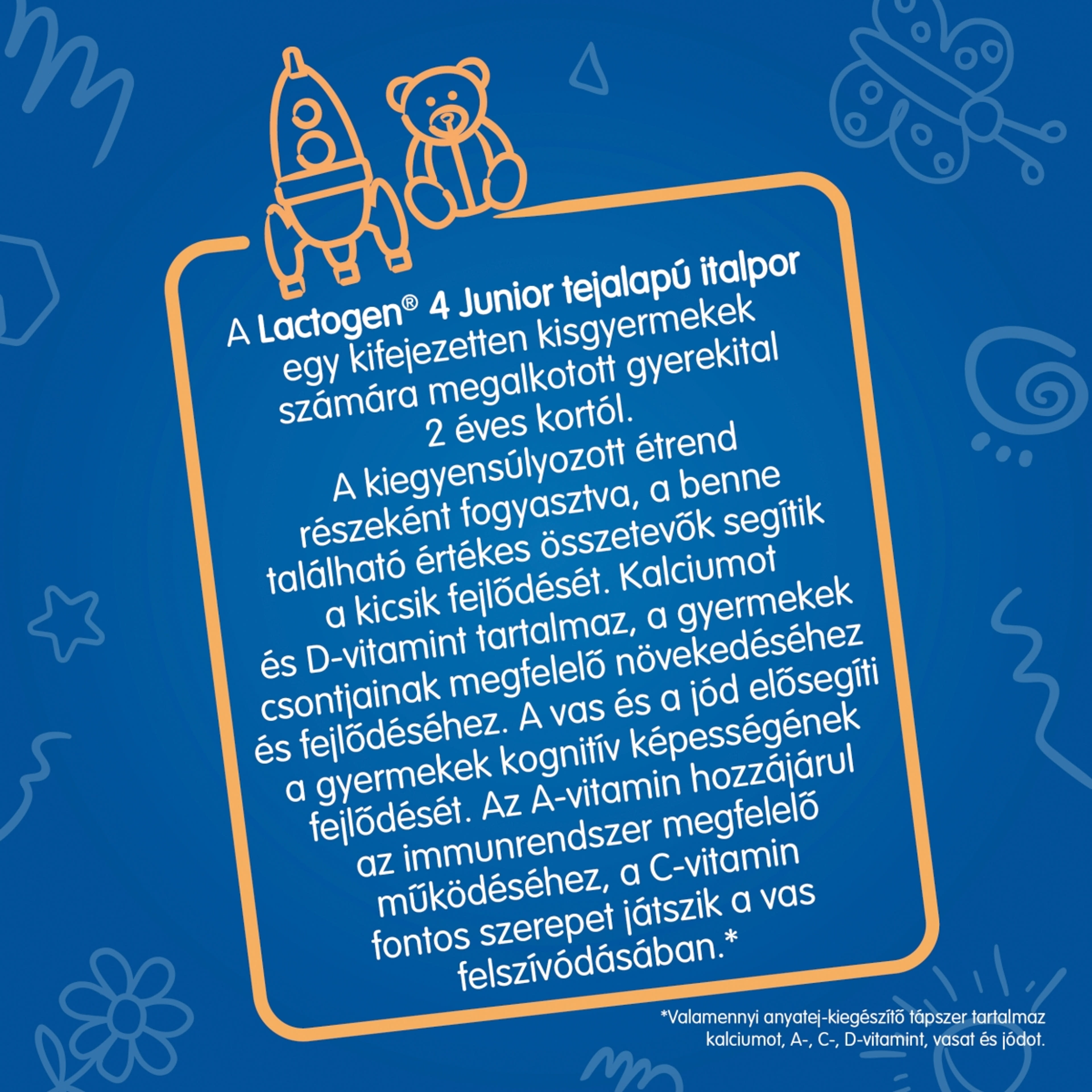 Lactogen 4 Junior tejalapú italpor vitaminokkal és ásványi anyagokkal 24 hónapos kortól - 1000 g-6