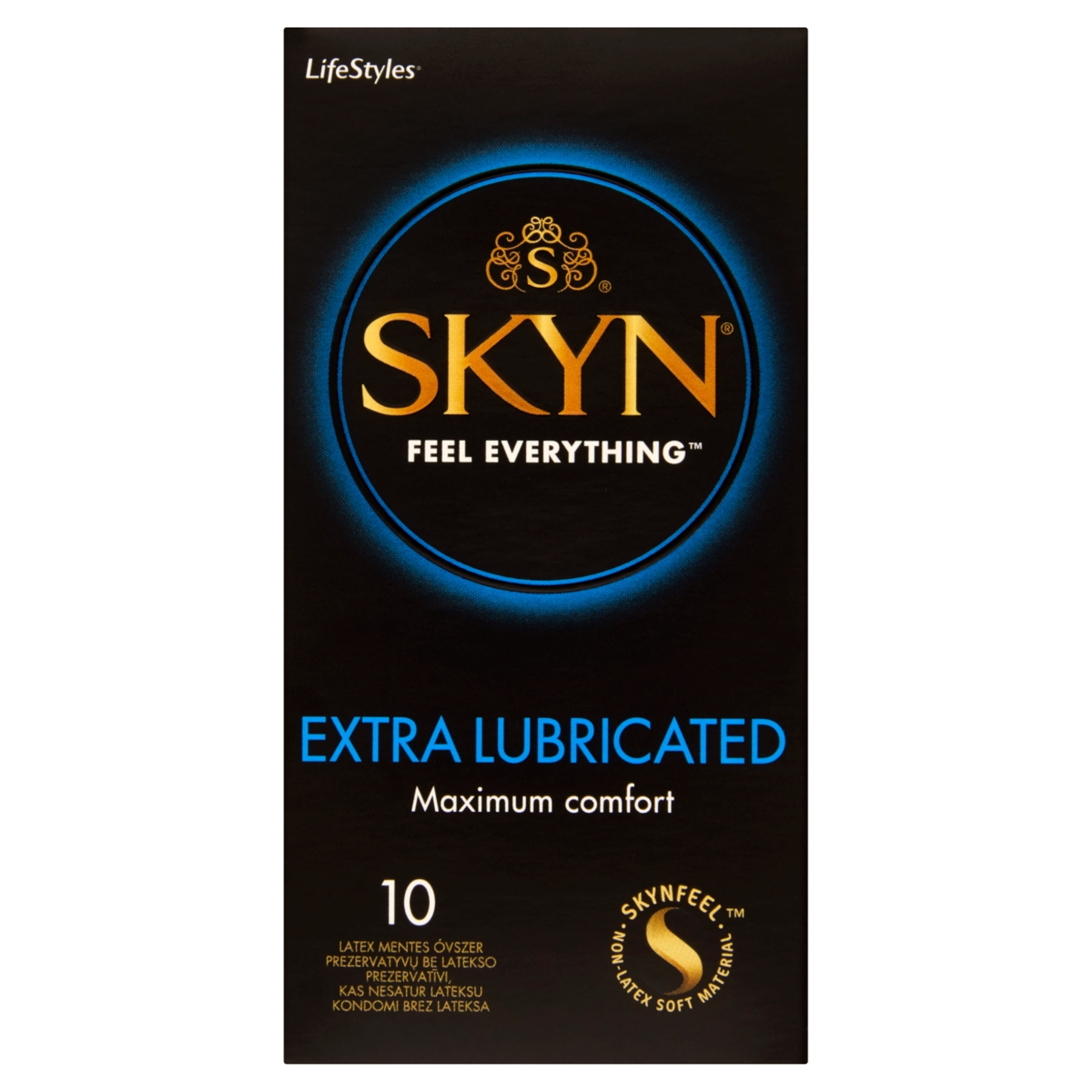 LifeStyles Skyn Extra Lubricated óvszer - 10 db