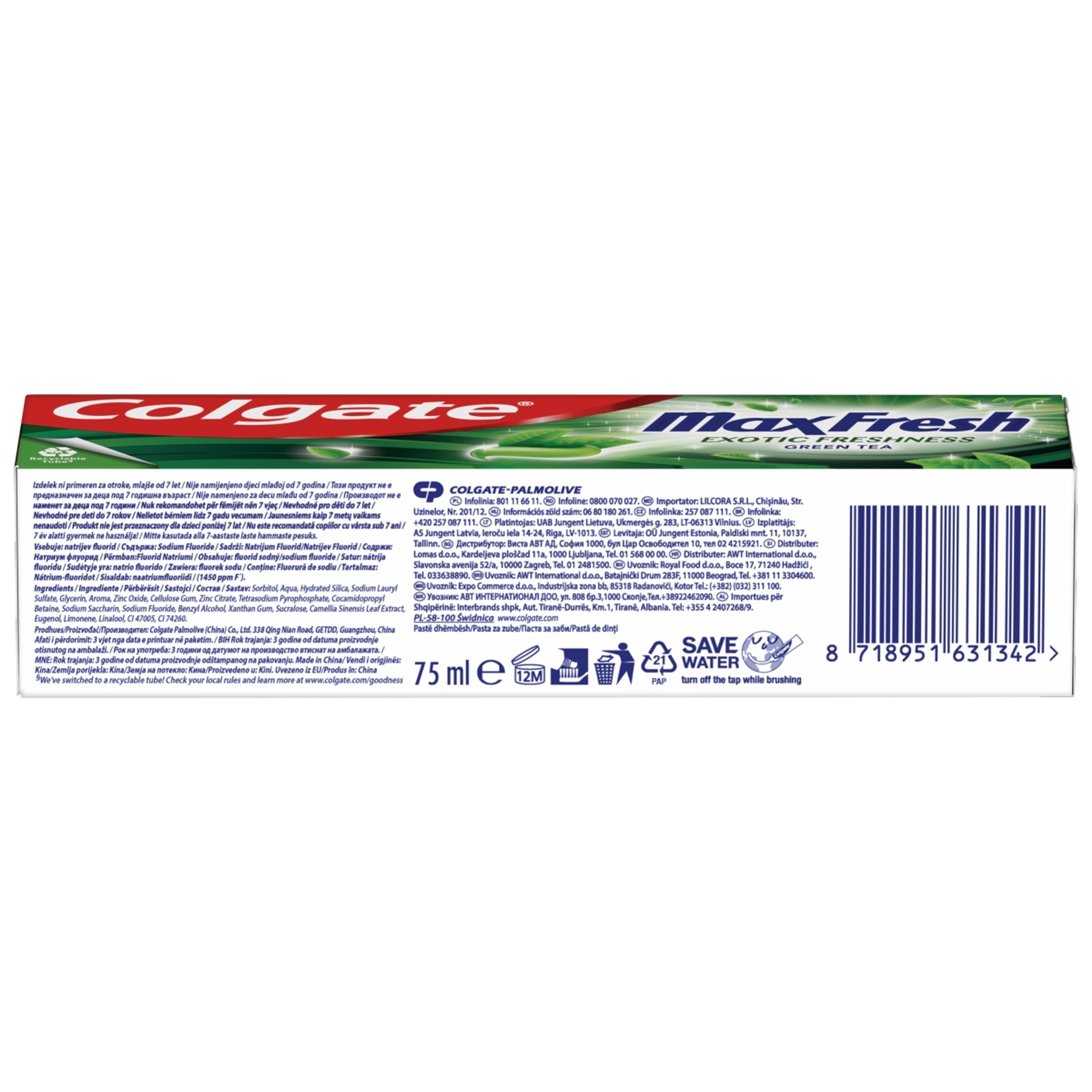 Colgate Max Fresh Exotic Freshness Green Tea fogkrém - 75 ml-3