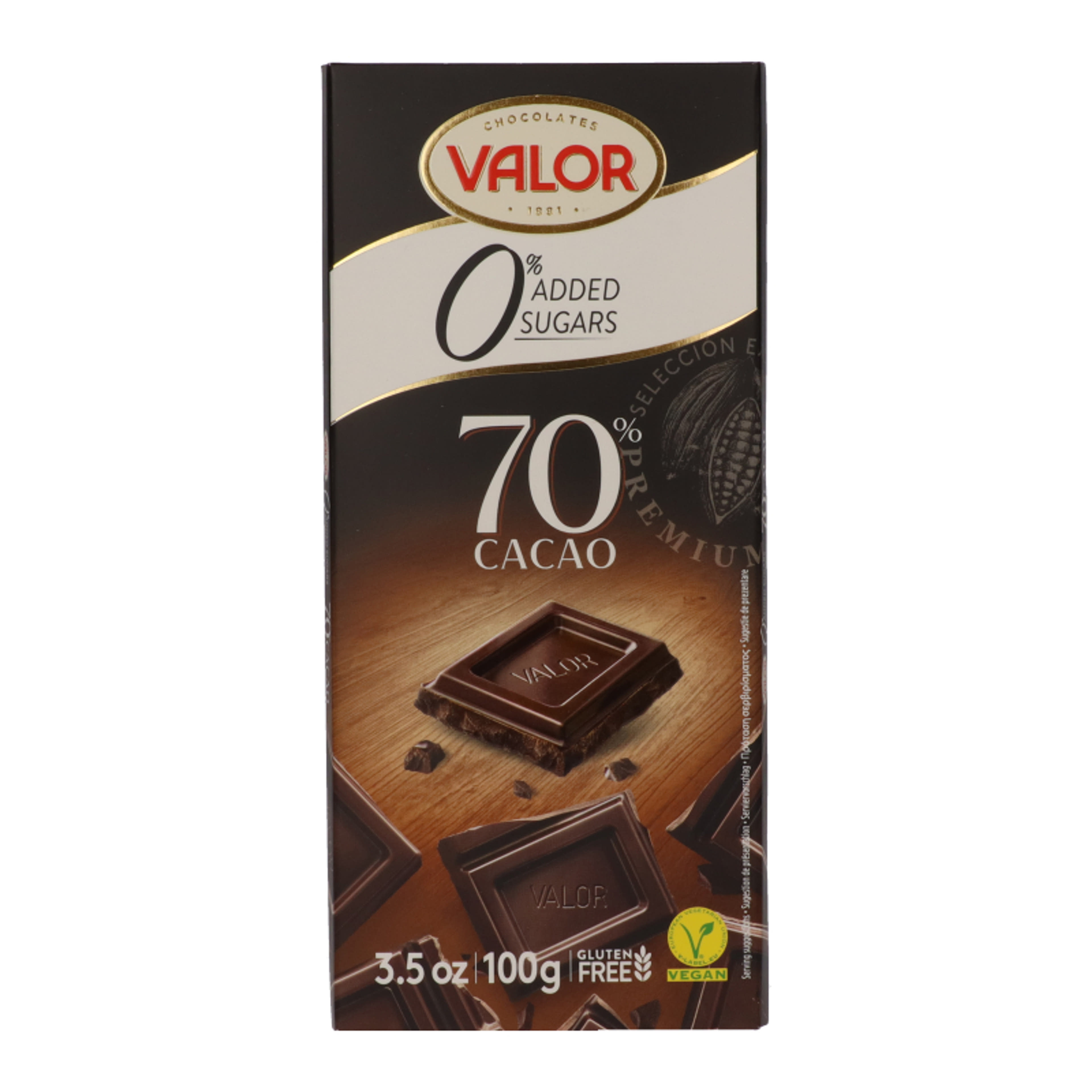 Valor étcskoládé 70% édesítőszerekkel - 100 g-3