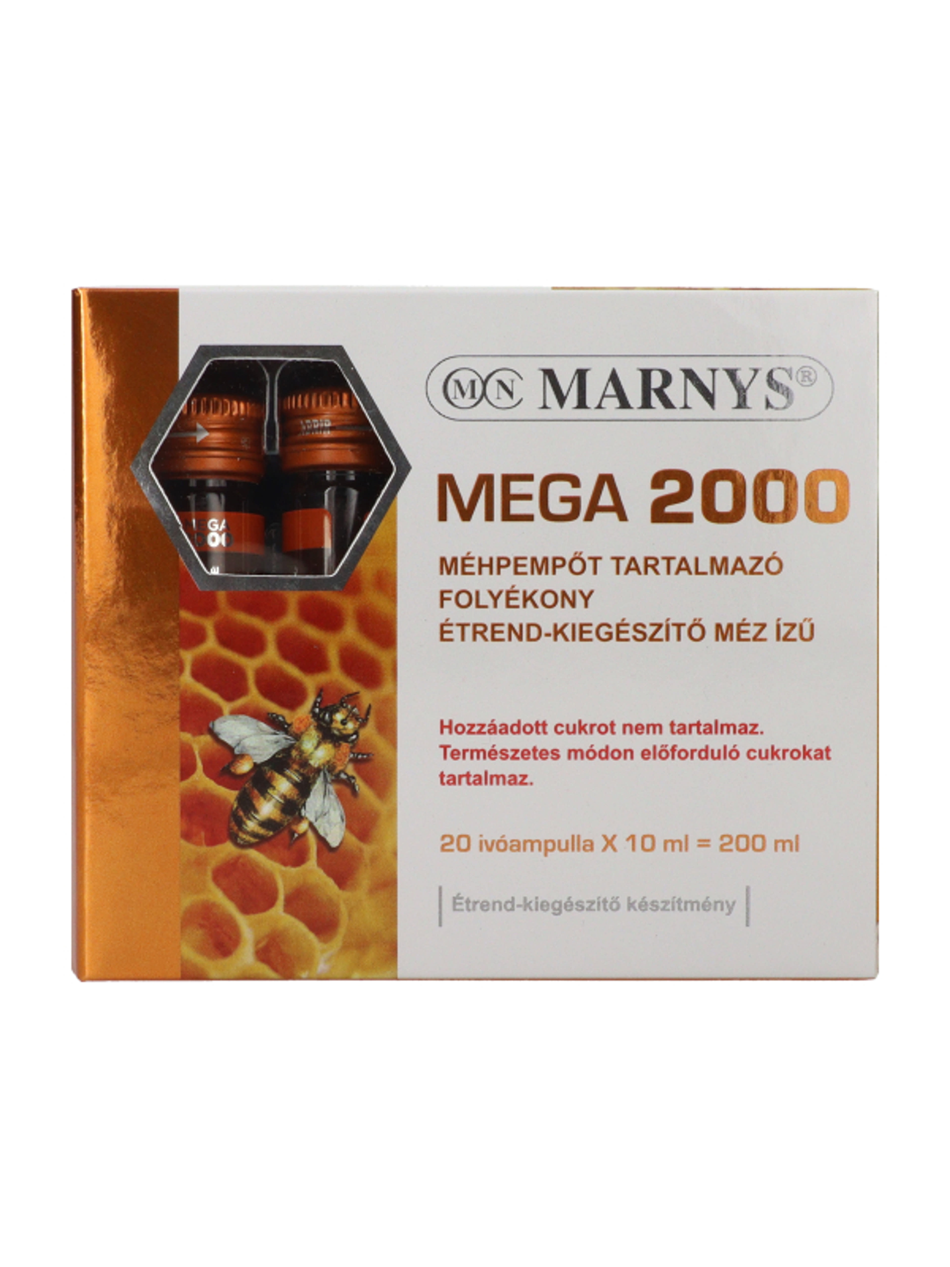 Marnys Mega 2000 Méhpempőt tartalmazó folyékony étrend-kiegészítő ivóampullában (20 x 10 ml) - 200 ml-2