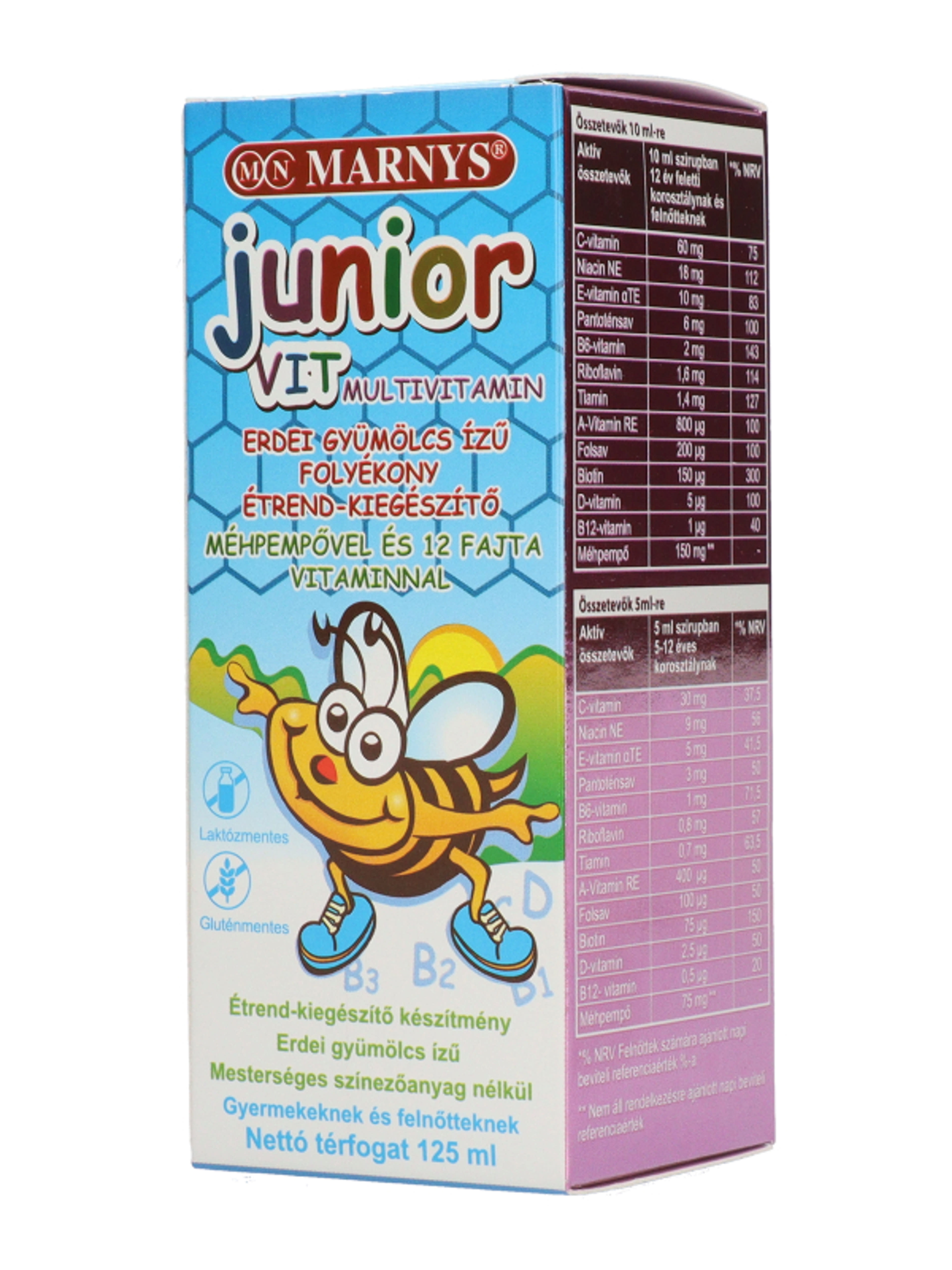Marnys junior multivitamin erdei gyümölcs folyékony étrend kiegészítő - 125 ml-3