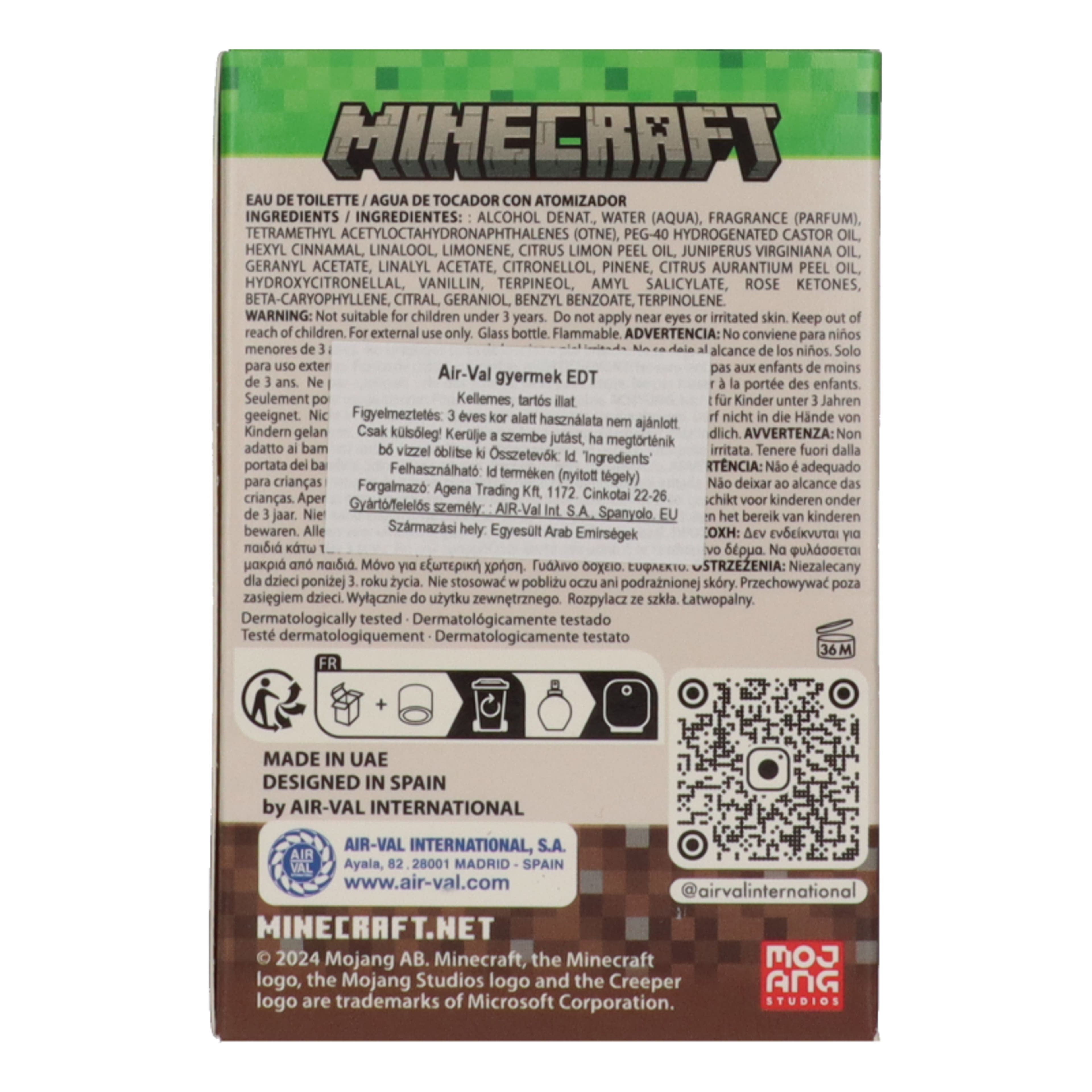 Air-Val Minecraft női Eau de Toilette - 30 ml-3