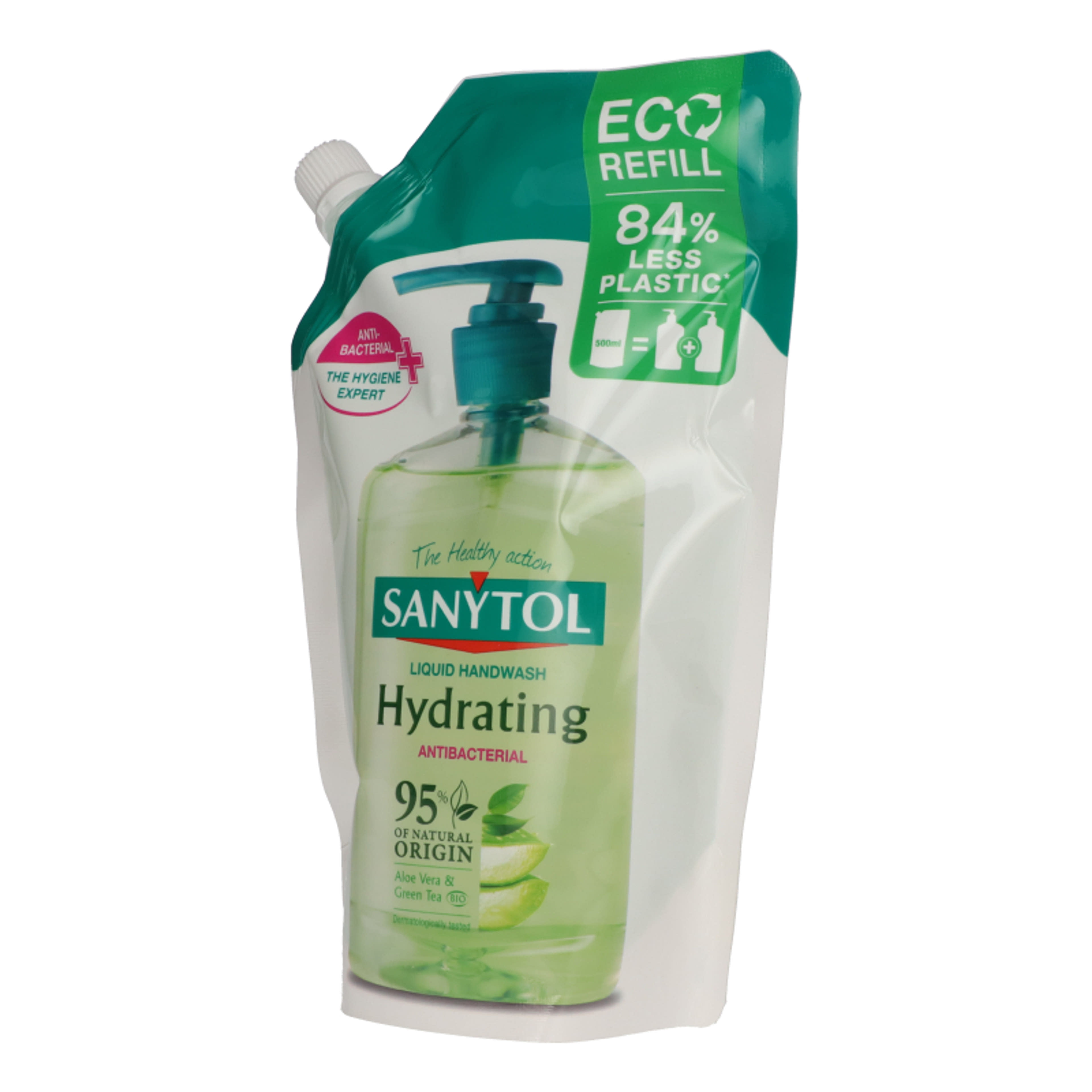 Sanytol folyékony szappan utántöltő zöld teával és aloe veraval - 500 ml-3