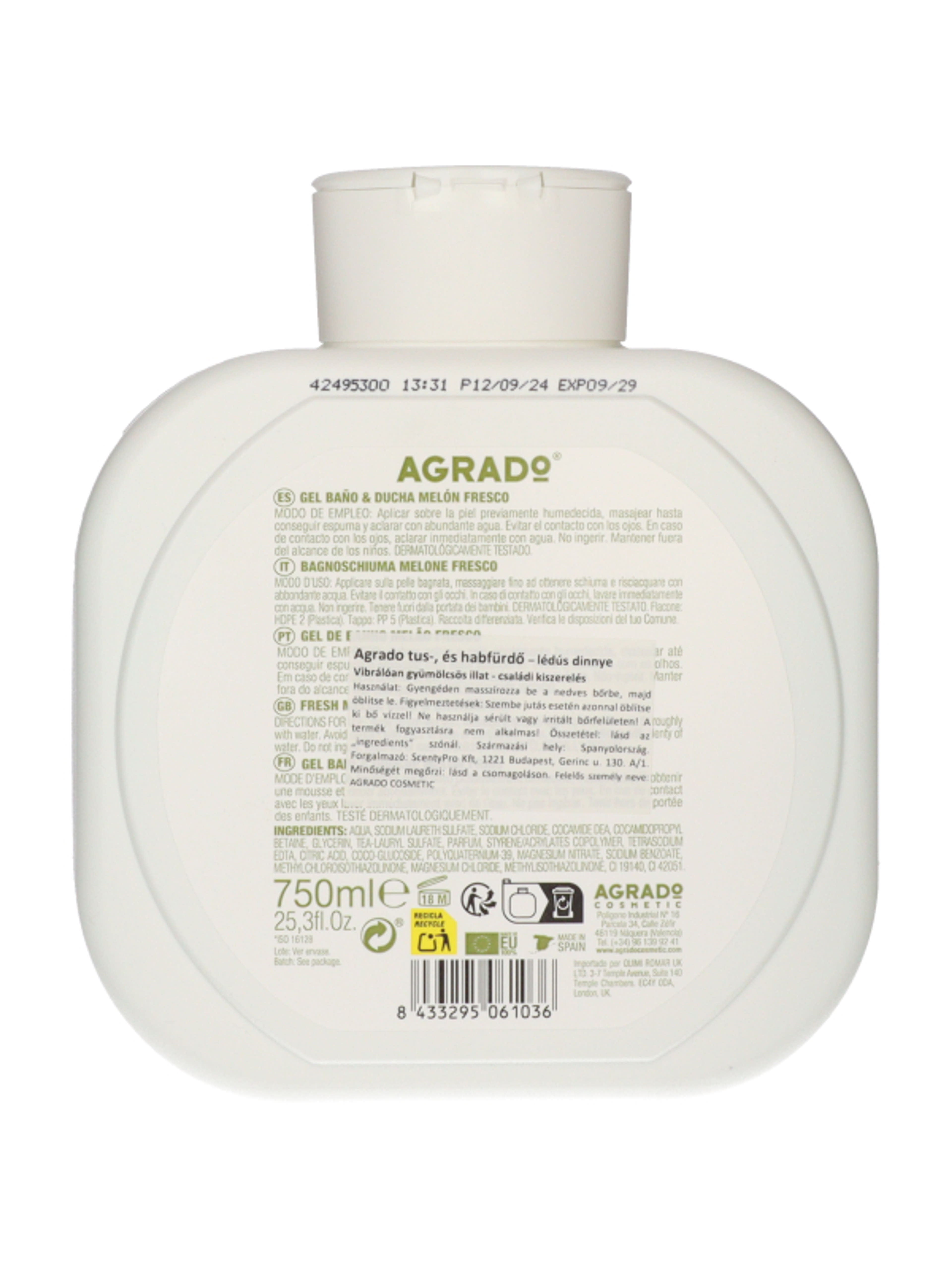 Agrado Fressh Melon tus-, és habfürdő - 750 ml-2