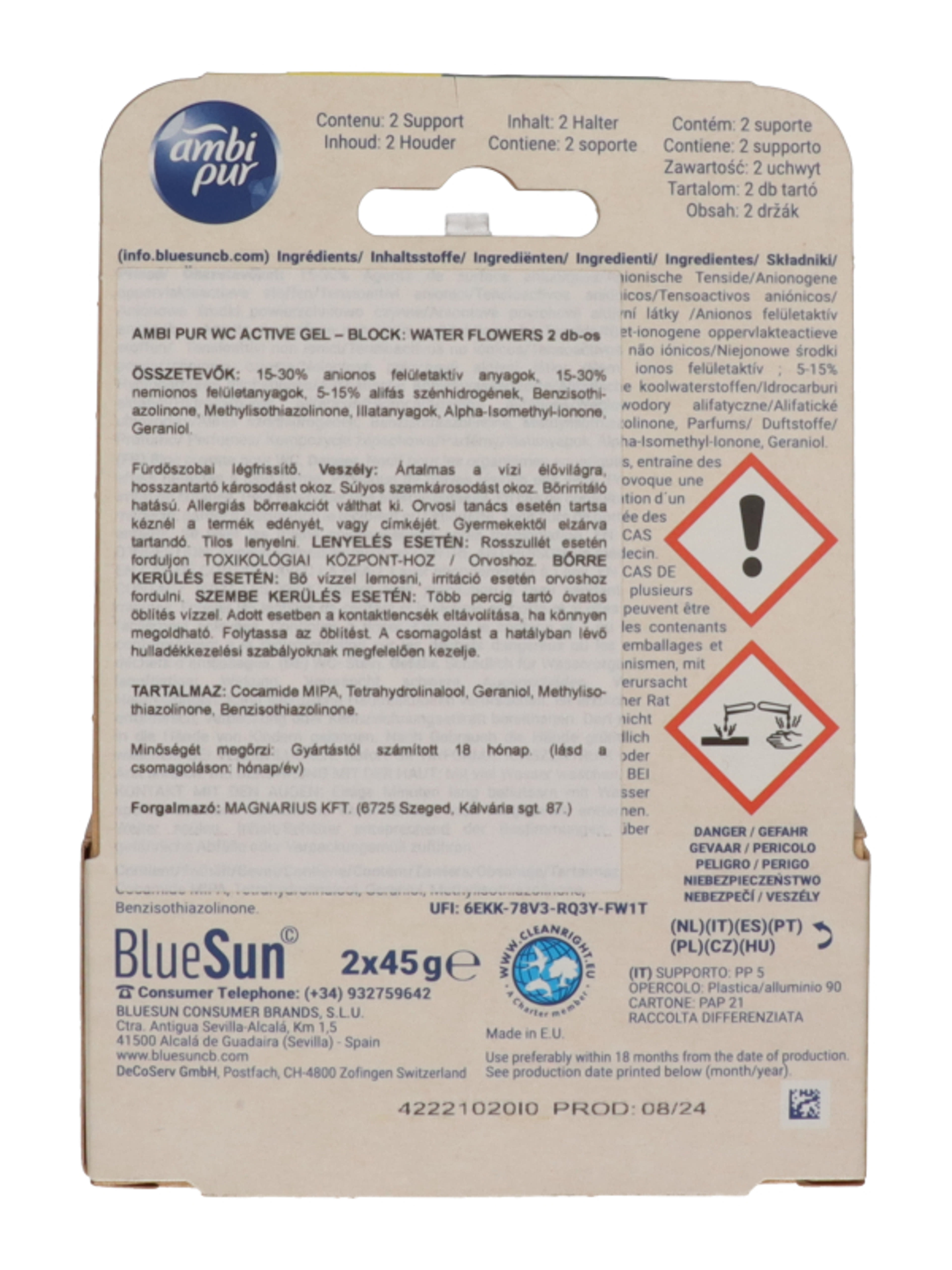 Ambi Pur Water Flower aktív WC illatosító 2x45g - 90 g-3