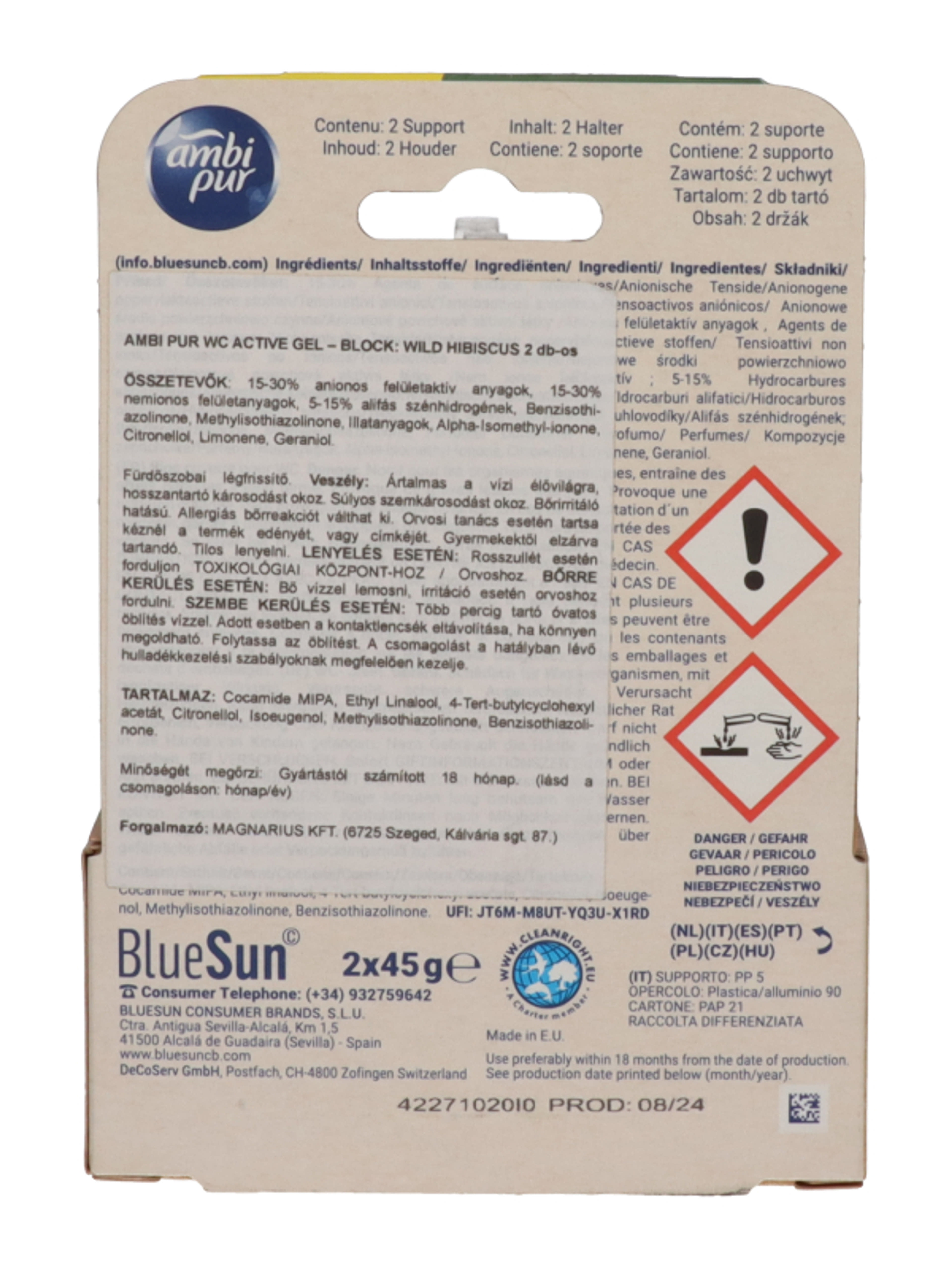 Ambi Pur Wild Hibiskus aktív WC illatosító 2x45g - 90 g-3