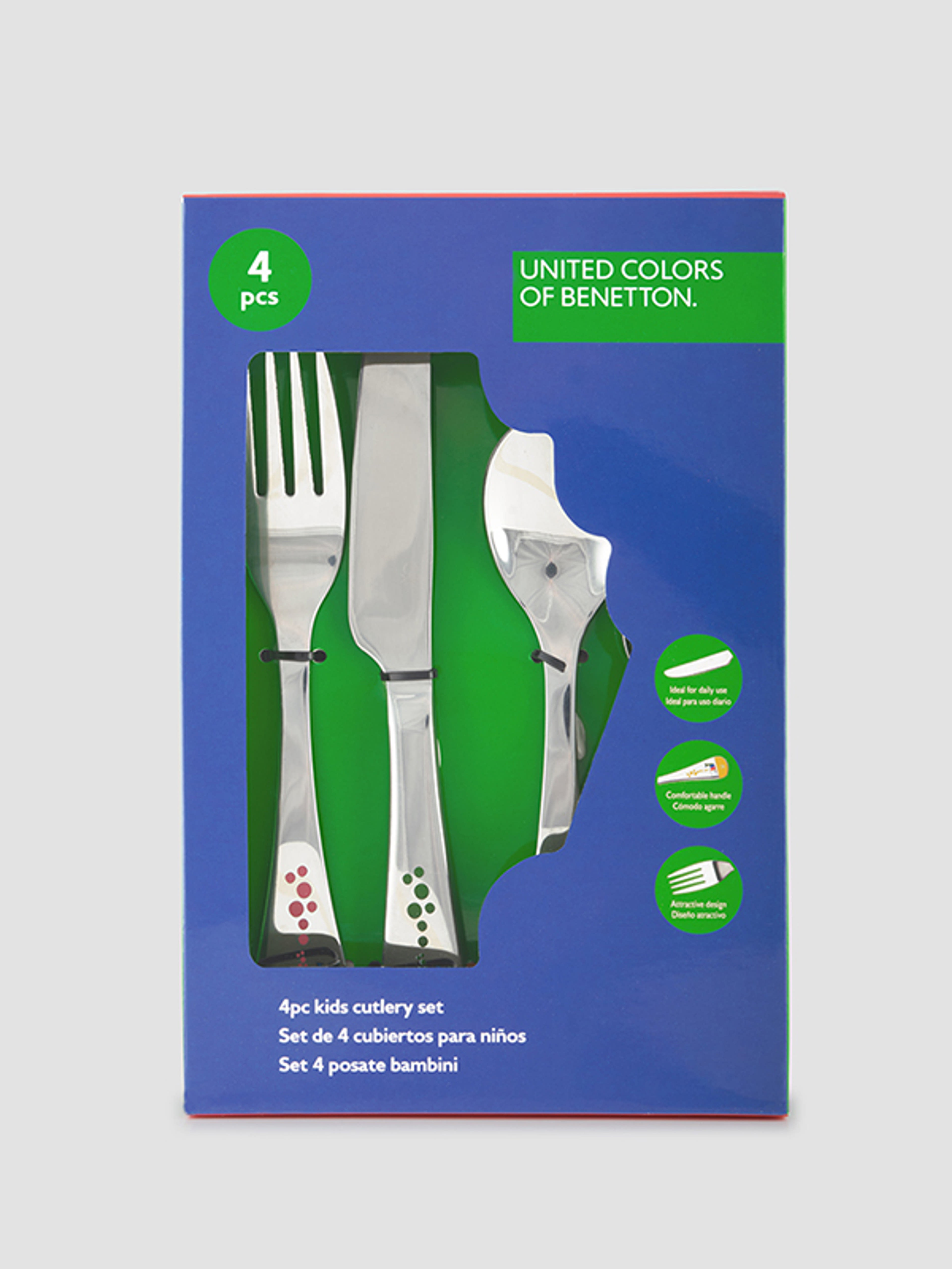 Benetton gyerek evőeszköz szett 4 részes - 1 db