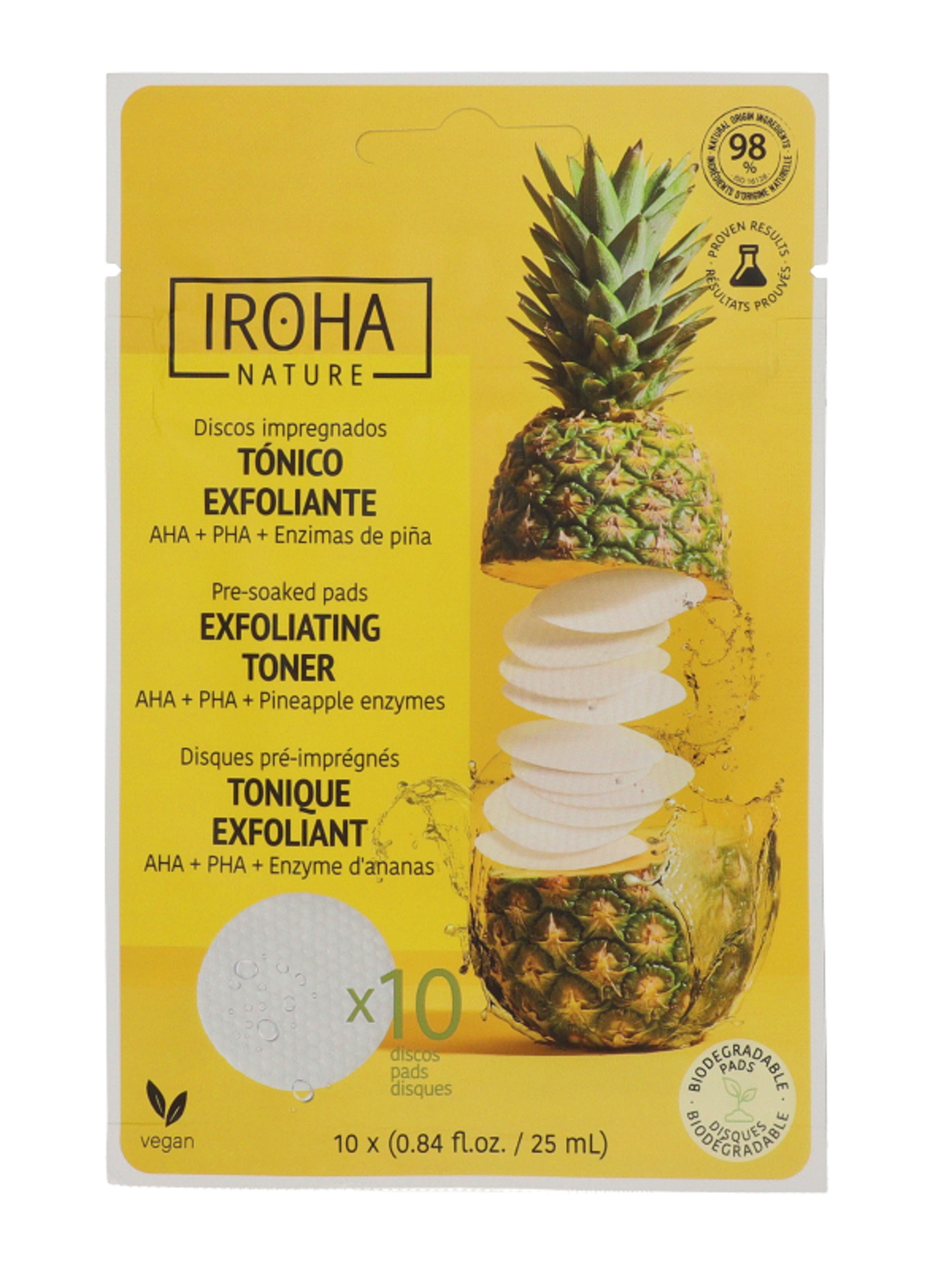 Iroha Nature hámlasztó, tonizáló korong ananász enzimmel - 10 db
