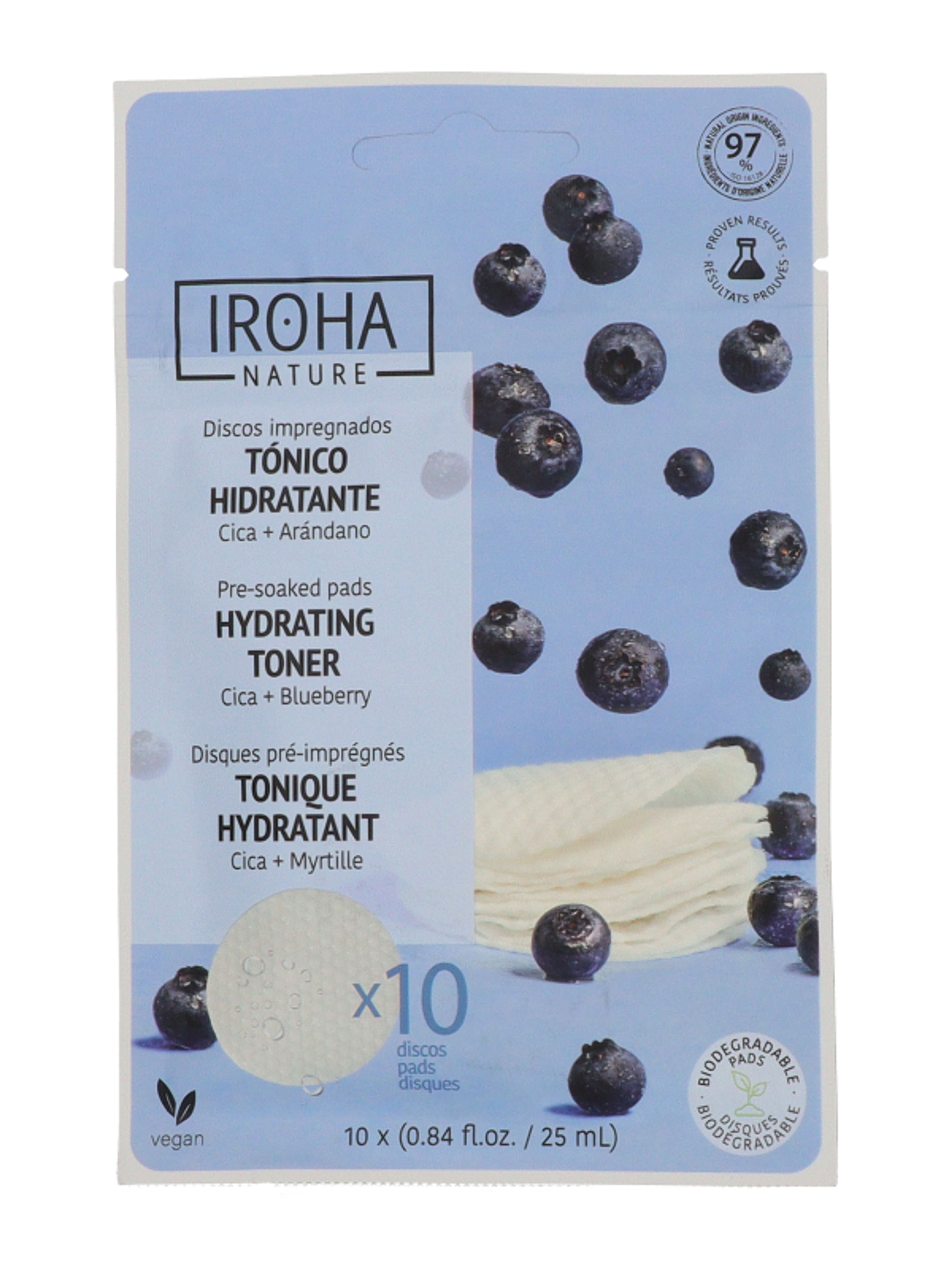 Iroha Nature hidratáló, tonizáló korong - 10 db
