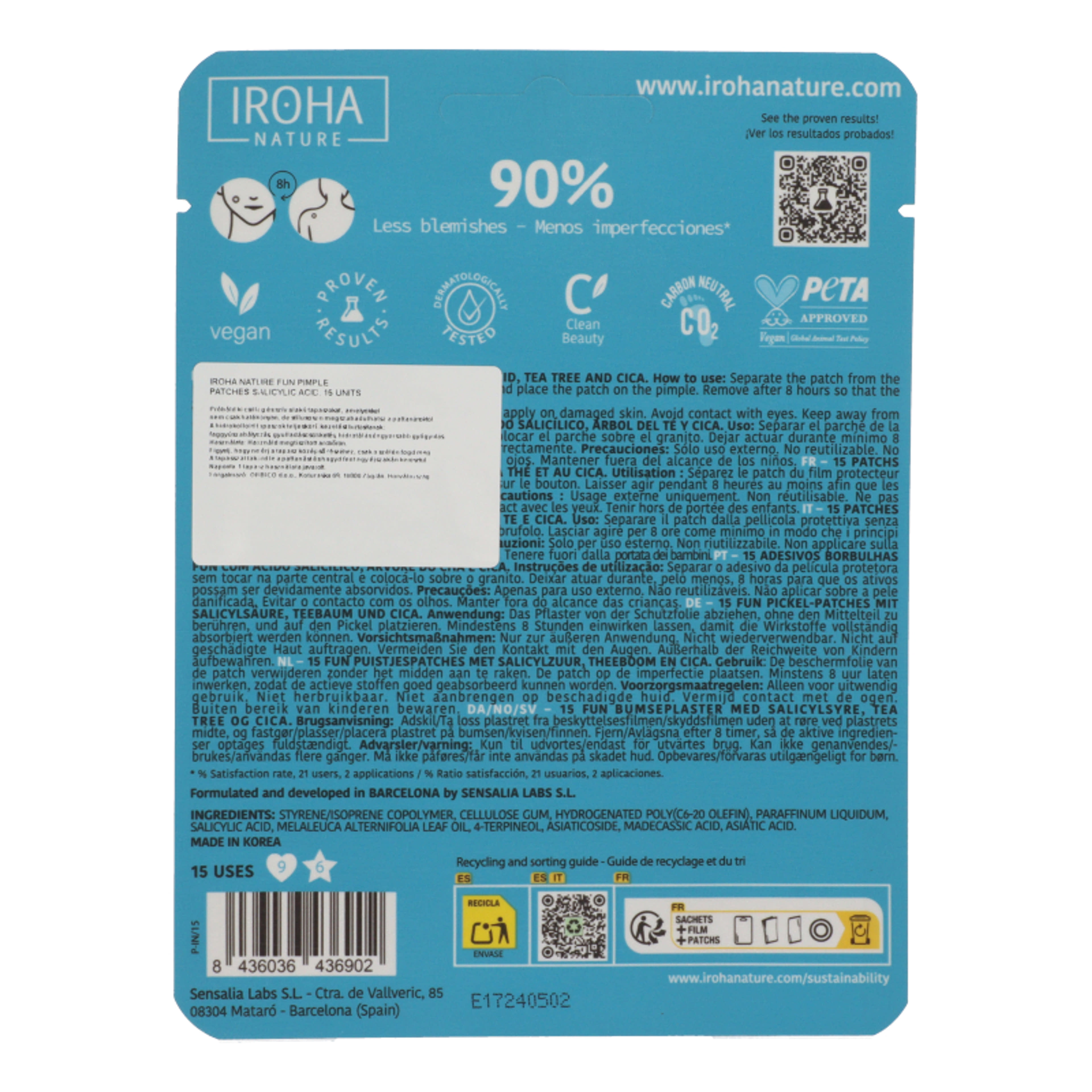 Iroha Nature Fun Pimple Patches pattanástapasz - 10 g-2
