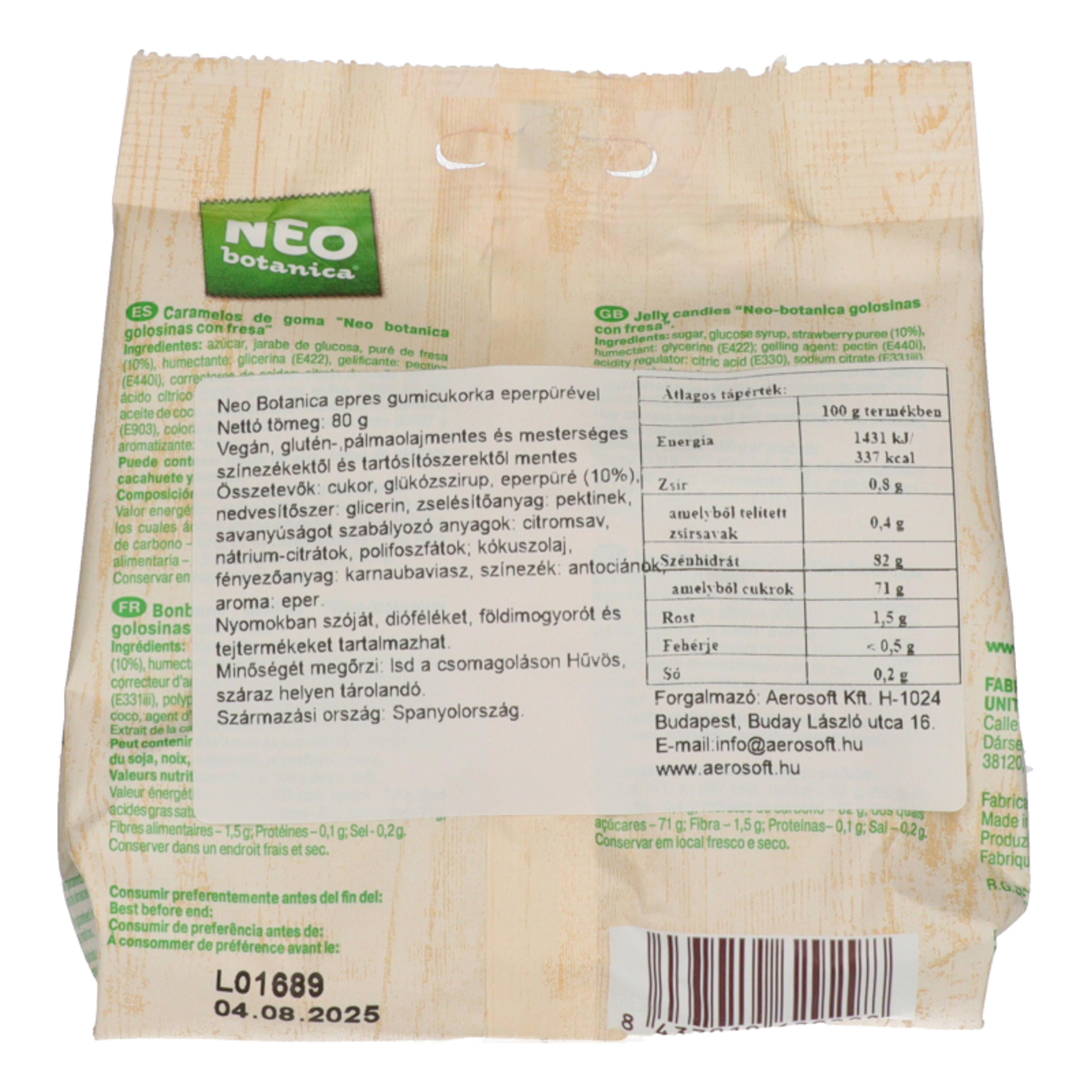Neobotanica zselécukorka eper izű - 80 g-2