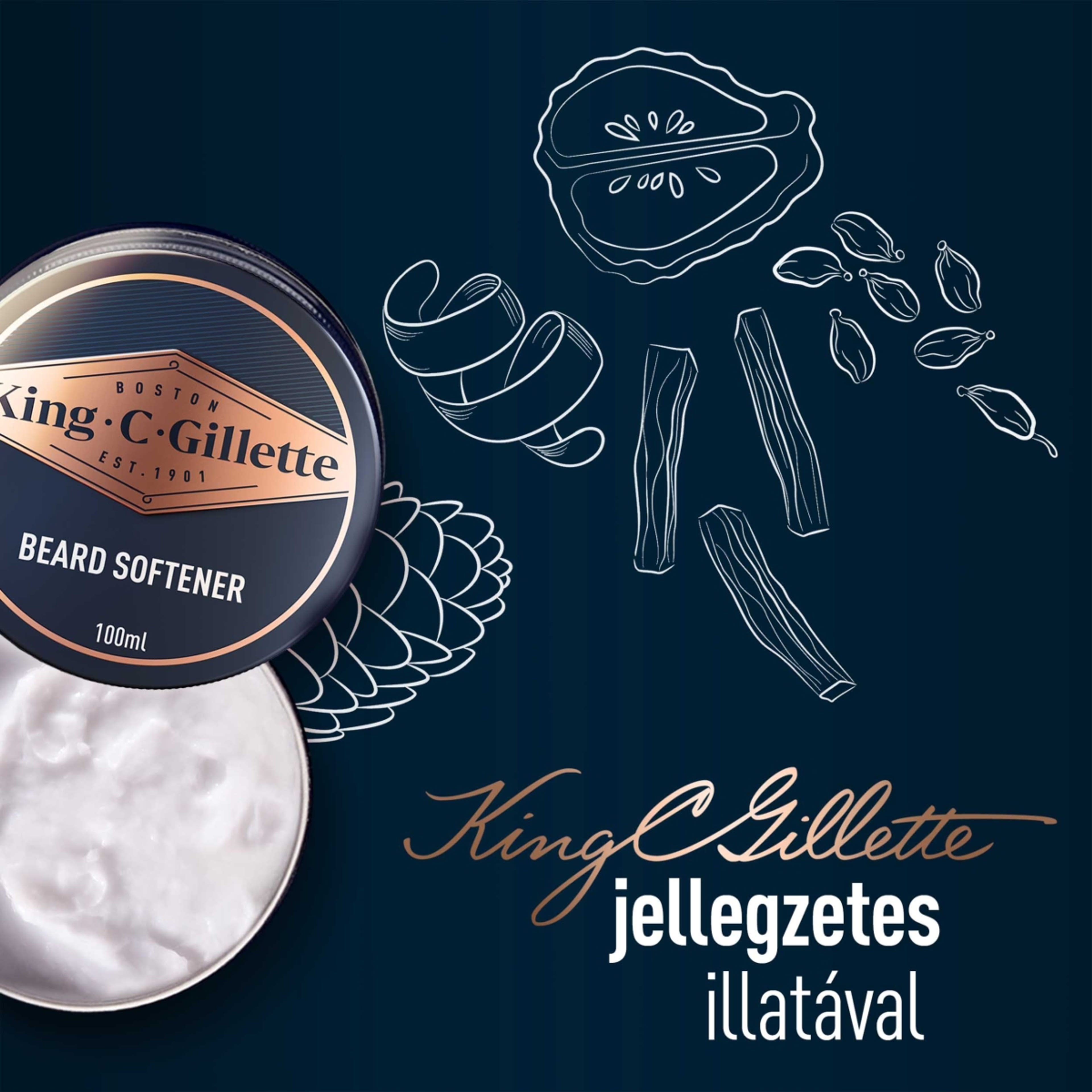 Gillette King C. szakállbalzsam - 100 ml-4