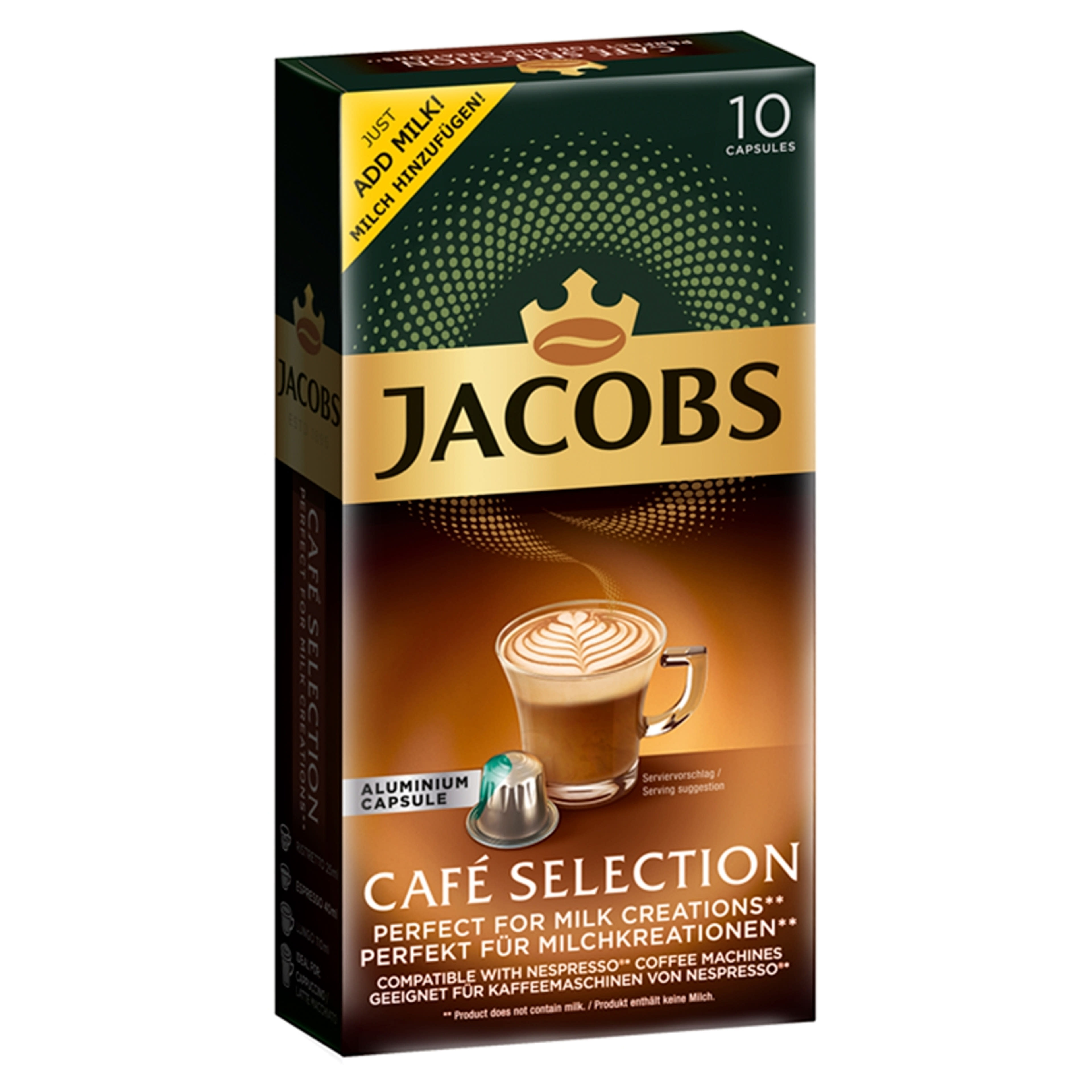 Jacobs Café Selection őrölt-pörkölt kávé kapszulában - 10 db 52 g-2