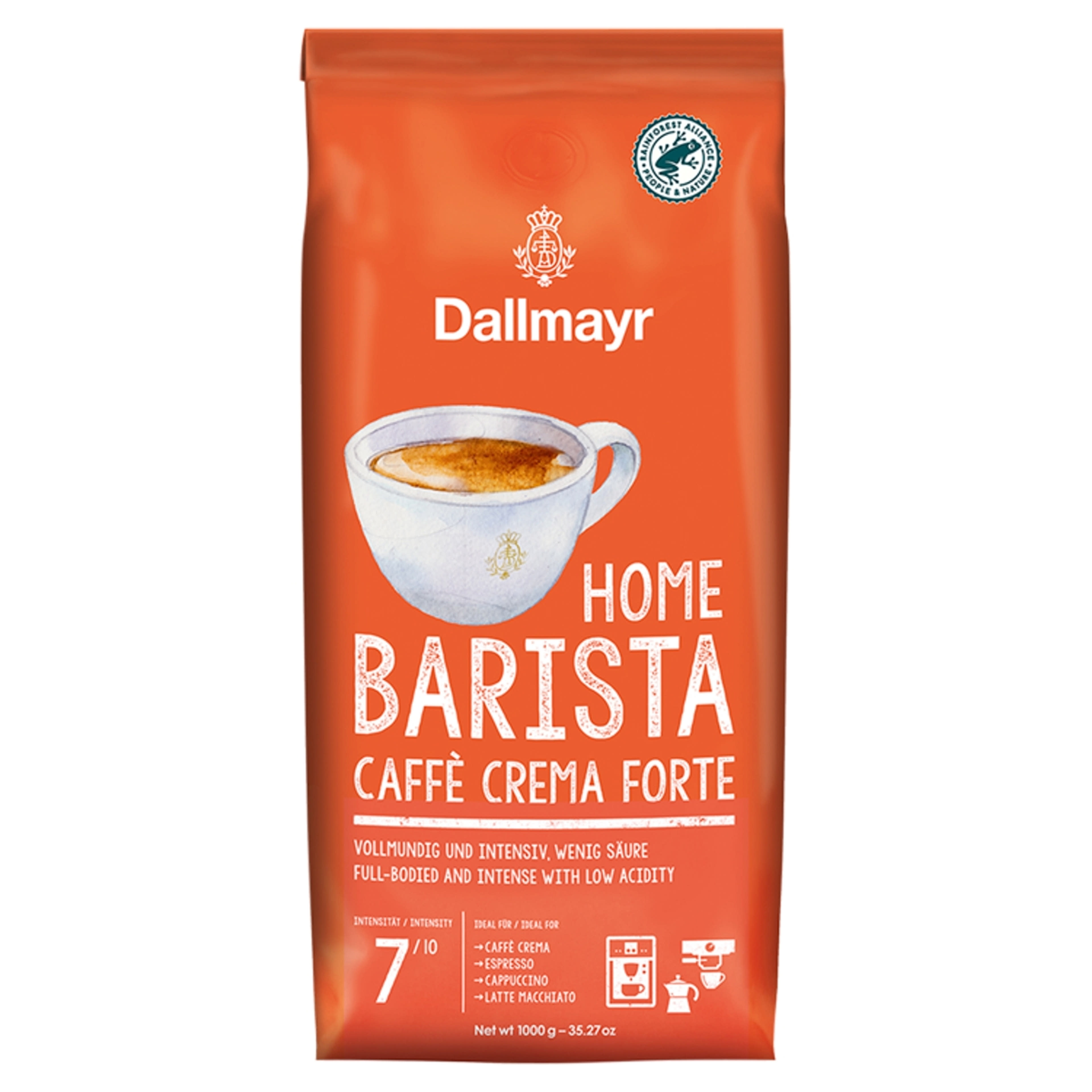 Dallmayr Home Barista Caffe Crema Forte pörkölt szemes kávé - 1000 g-1