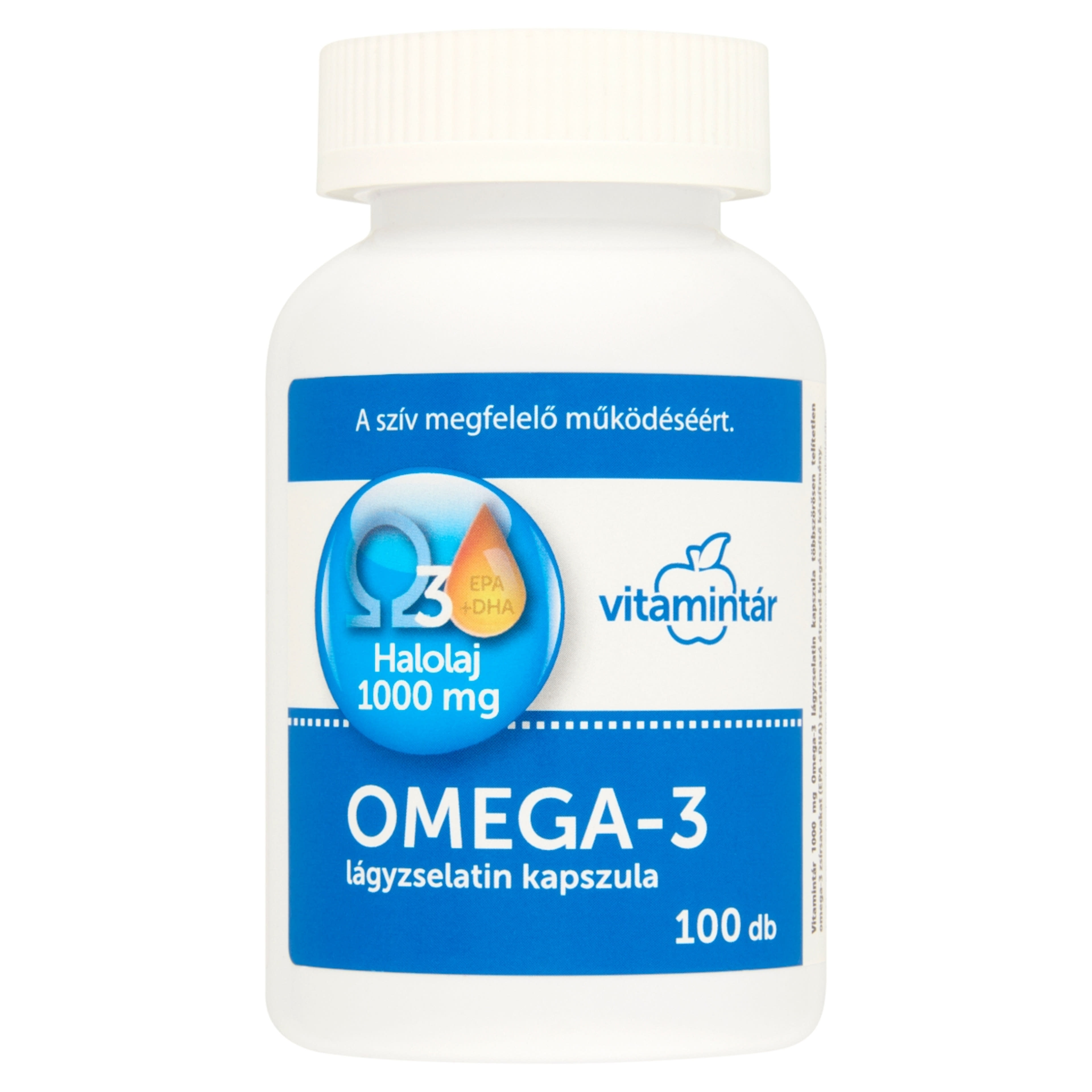 Vitamintár 1000mg Omega-3 Lágyzselatin Kapszula - 100 db