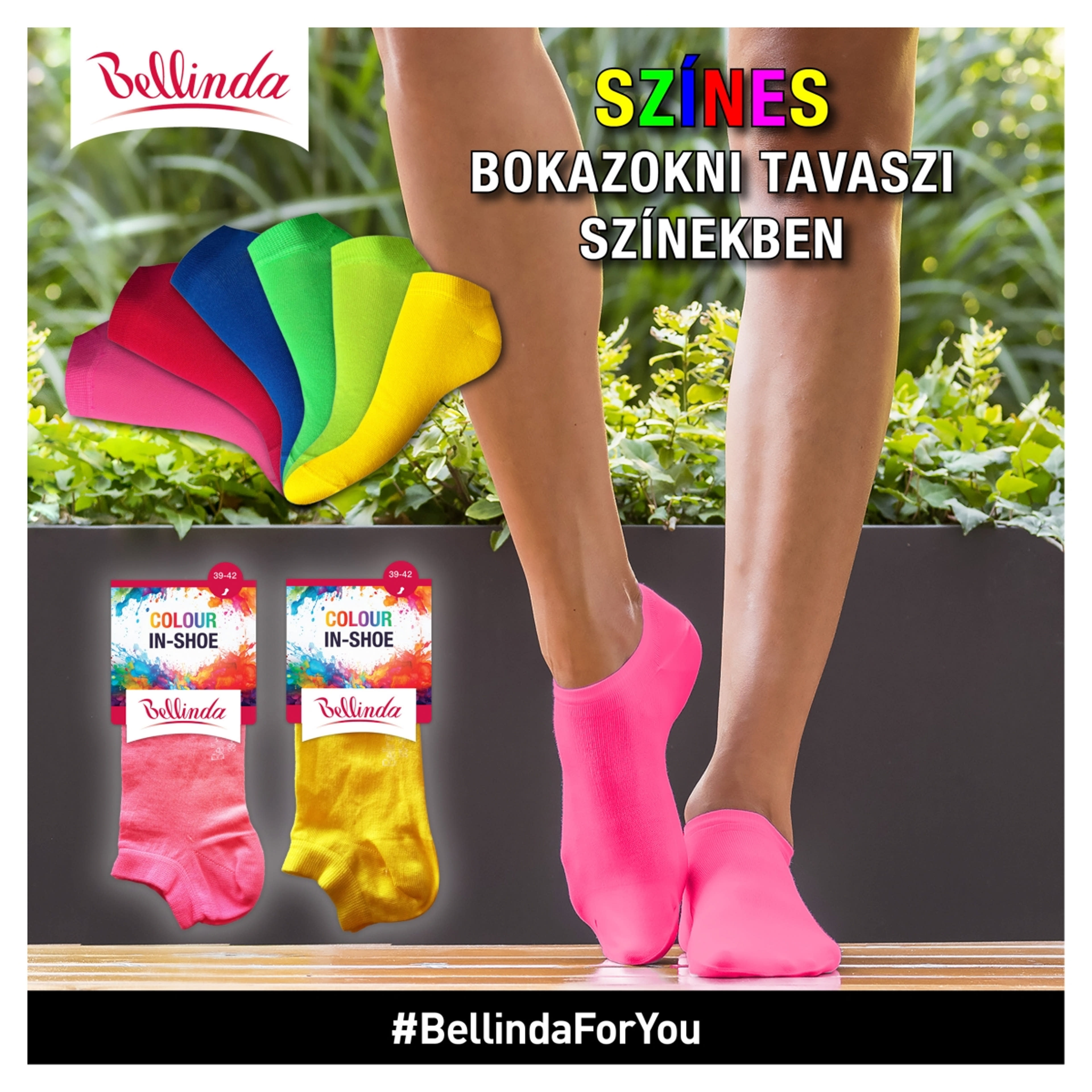 Bellinda In-Shoe női zokni /neon rózsaszín 35-38 - 1 db-3