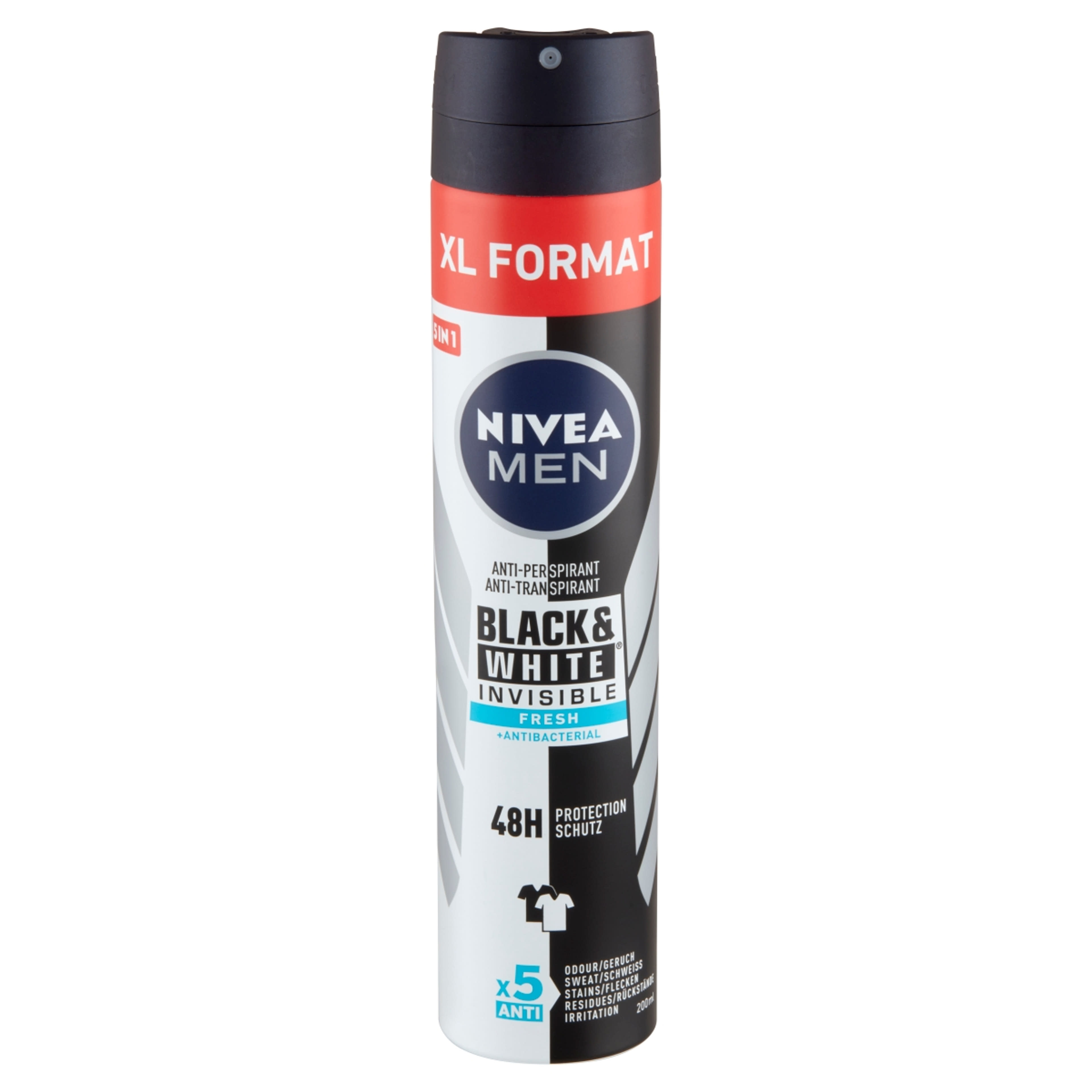 Nivea Men Black & White Invisible Fresh izzadásgátló dezodor - 200 ml-2