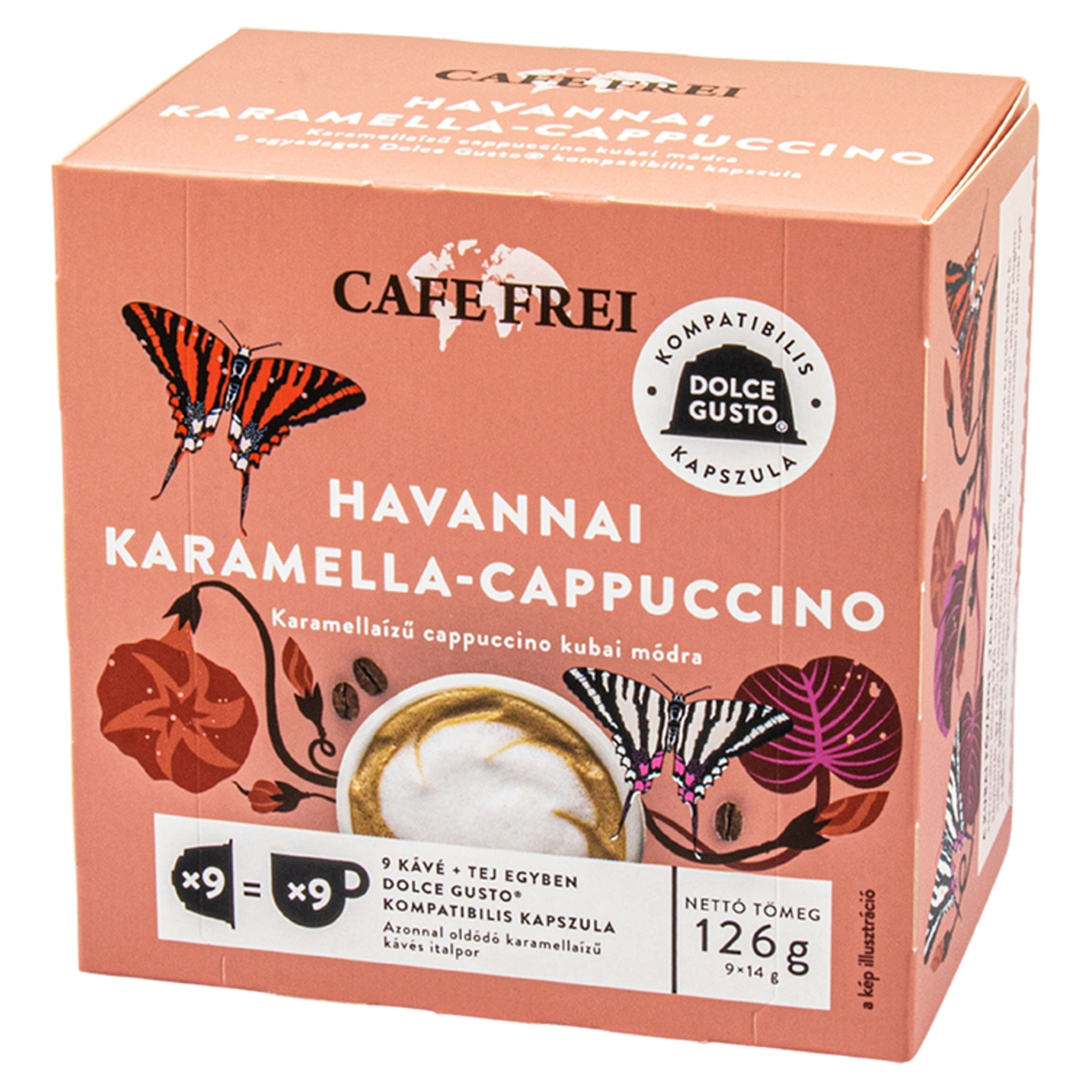 Cafe Frei Havannai Karamella-Cappuccino Dolce Gusto kávékapszula karamellaízű - 9 db