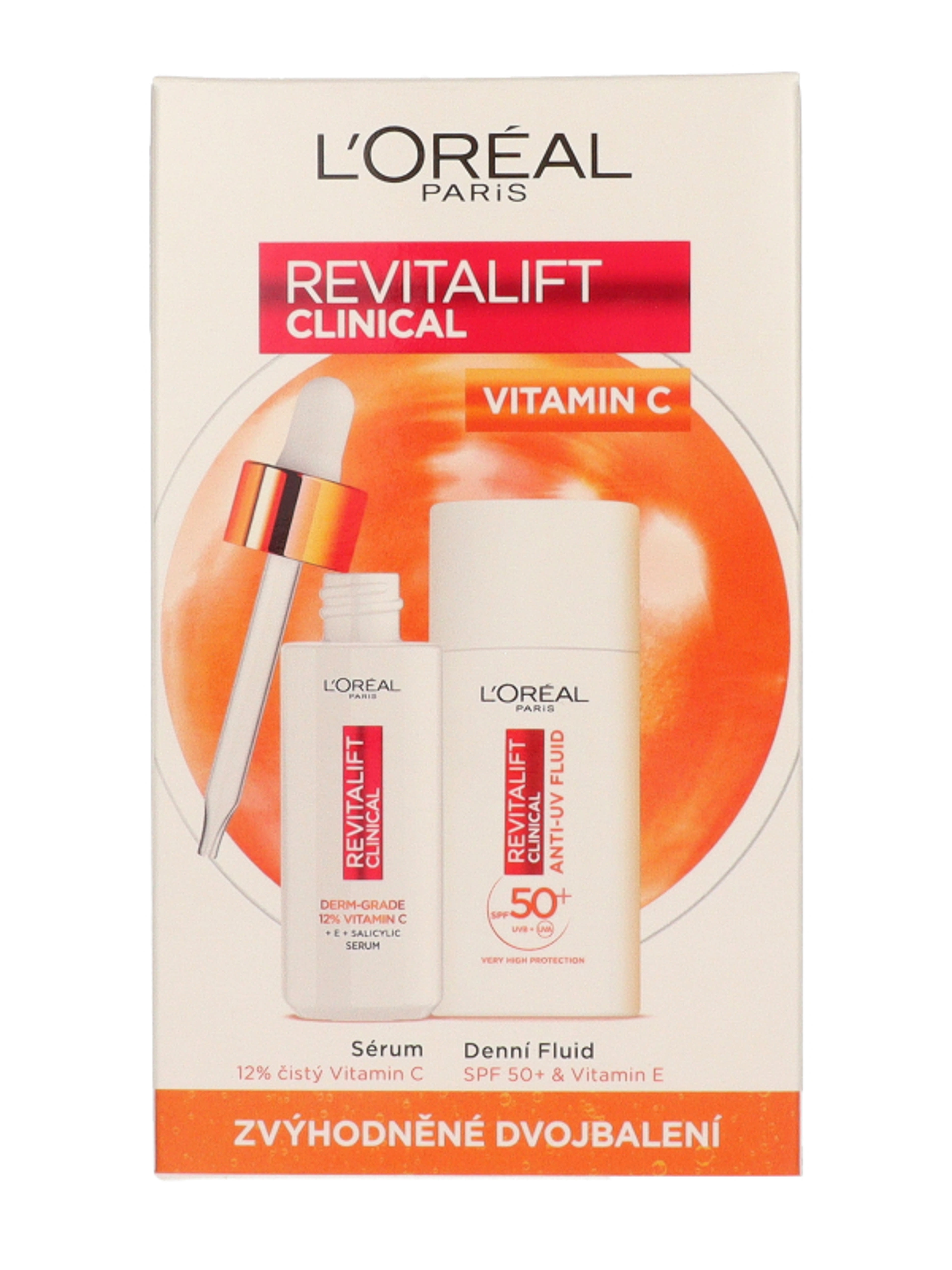 L'Oréal Paris Revitalift Clinical C.vitamin szérum és UV-sugárzás elleni fluid szett - 80 ml-2