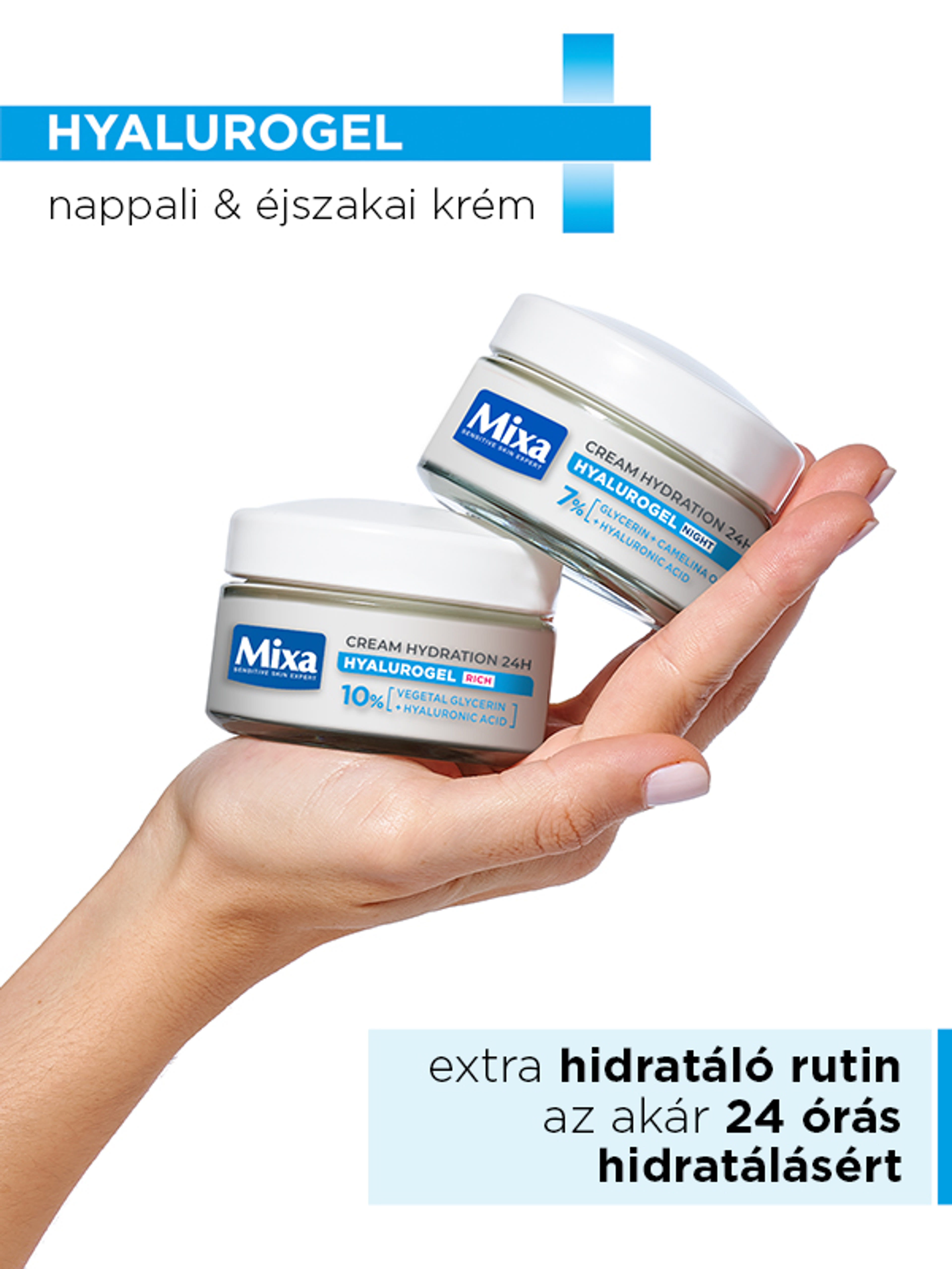 Mixa Hyalurogel duopack (nappali + éjszakai) 50+50 ml - 1 db-2
