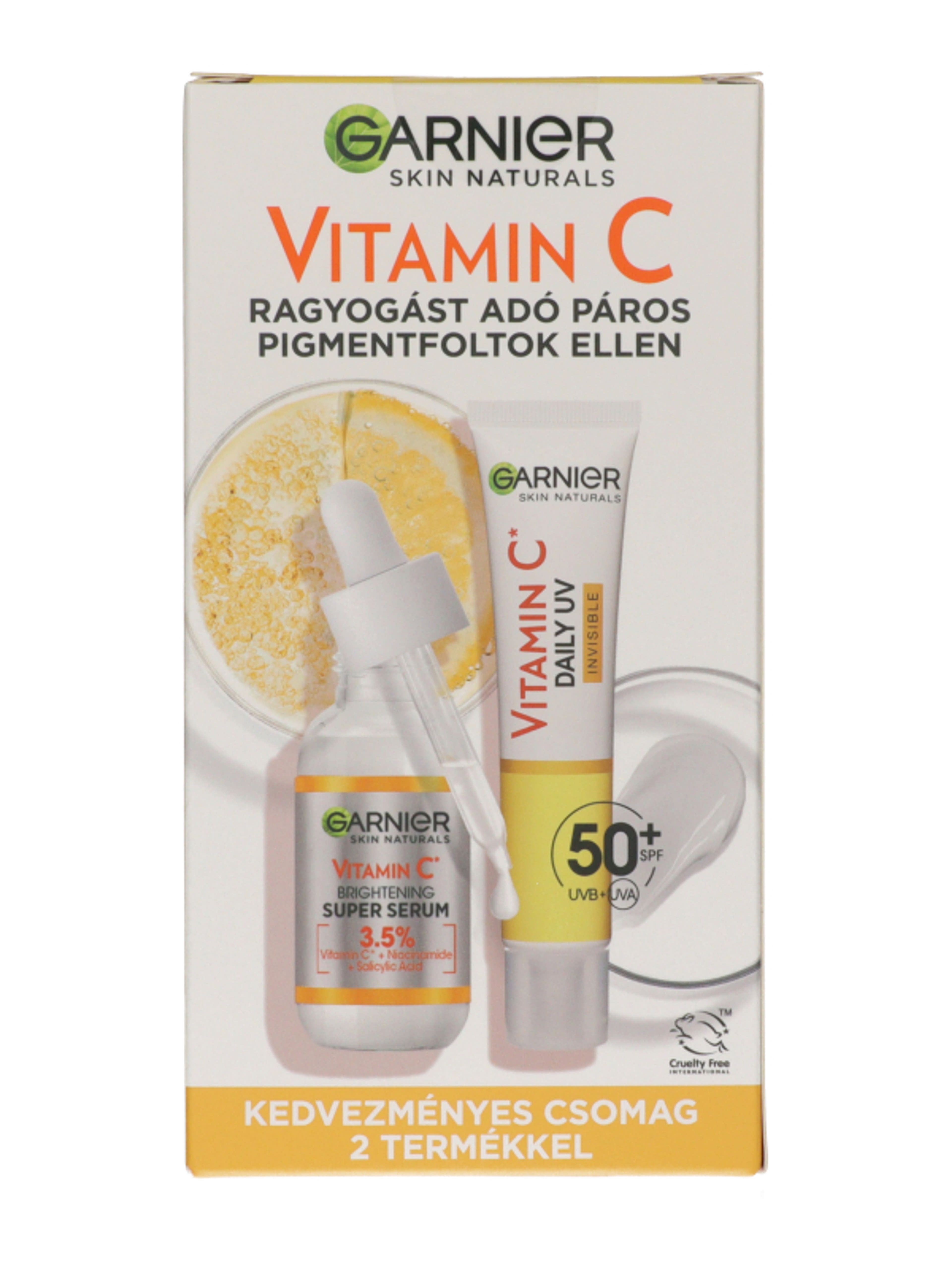 Garnier Vitamin C szérum és Daily UV fluid duopack - 1 db