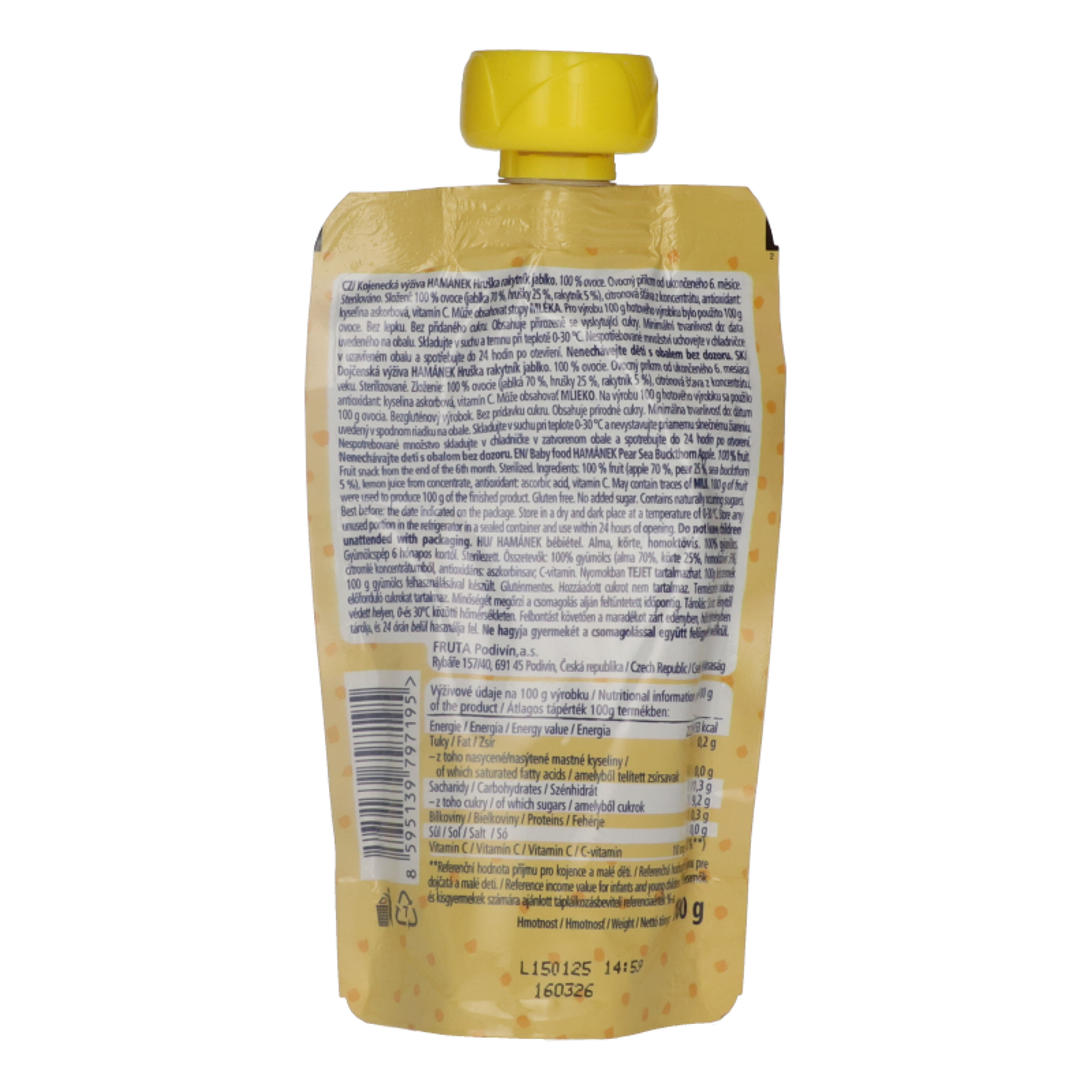 Hame alma-körte-honoktövis gyümölcspüré - 100 g-3