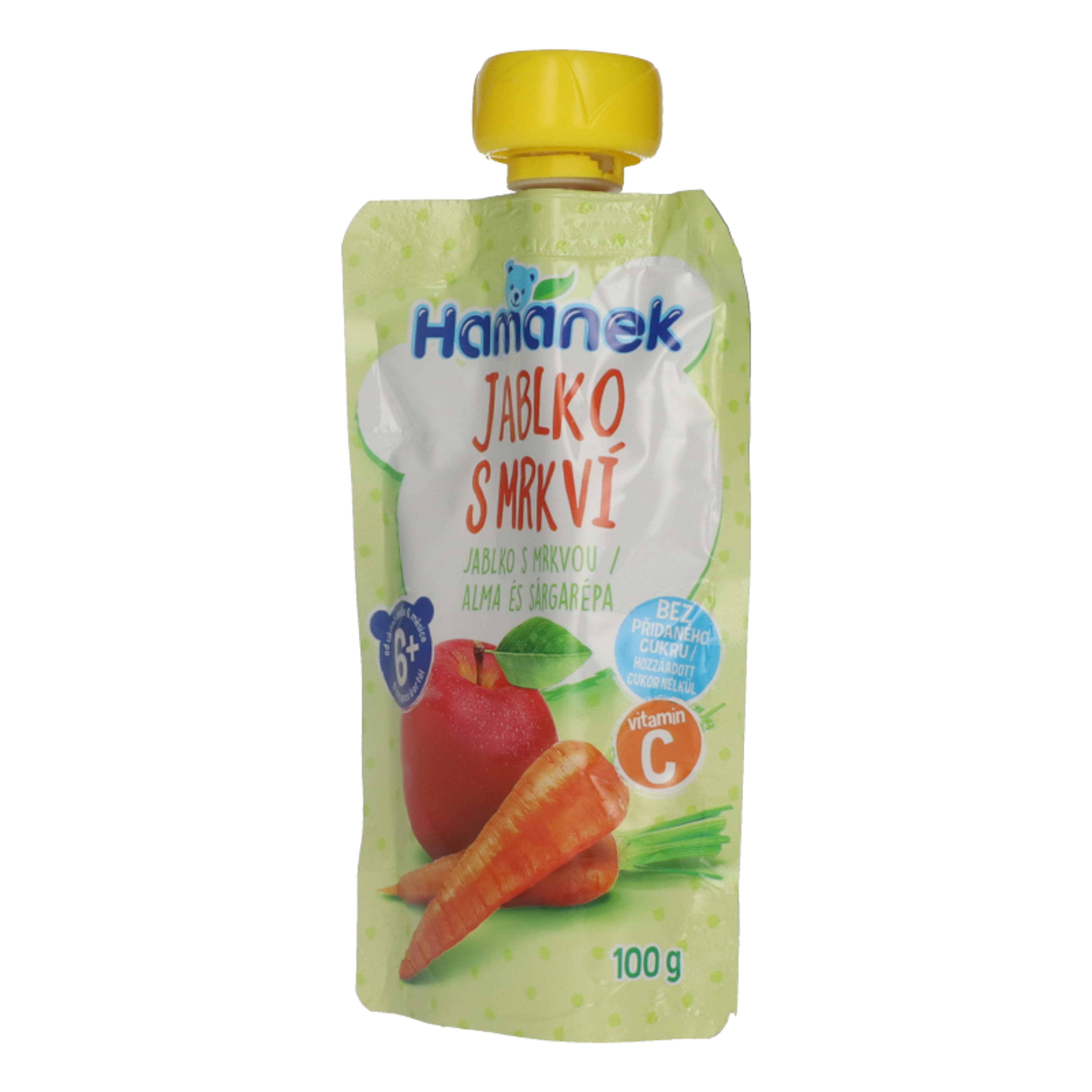 Hame alma-sárgarépa gyümölcspüré 6 hónapos kortól - 100 g-3