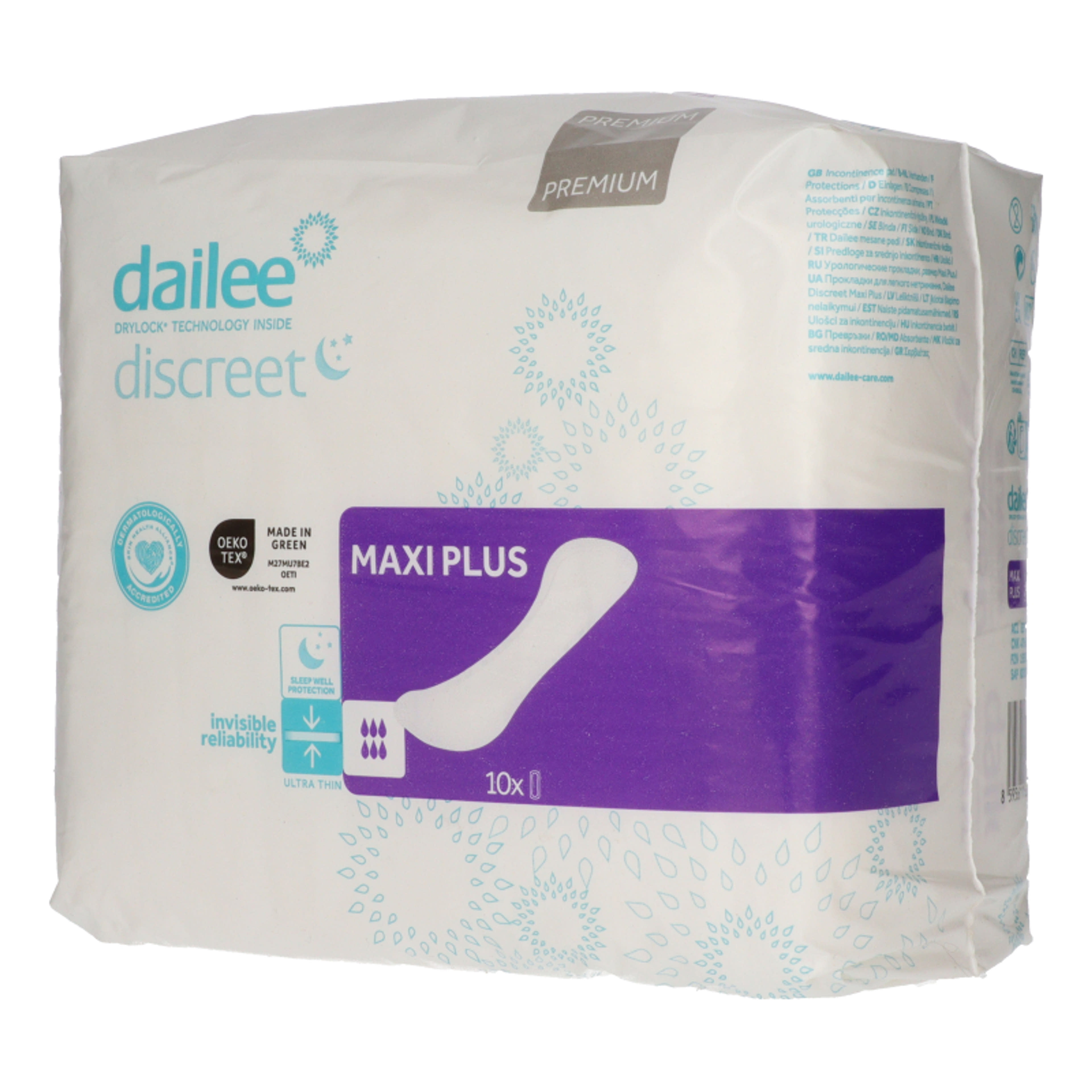 Dailee Discreet Premium Slim Maxi Plus inkontinencia betét  - 10 db-2