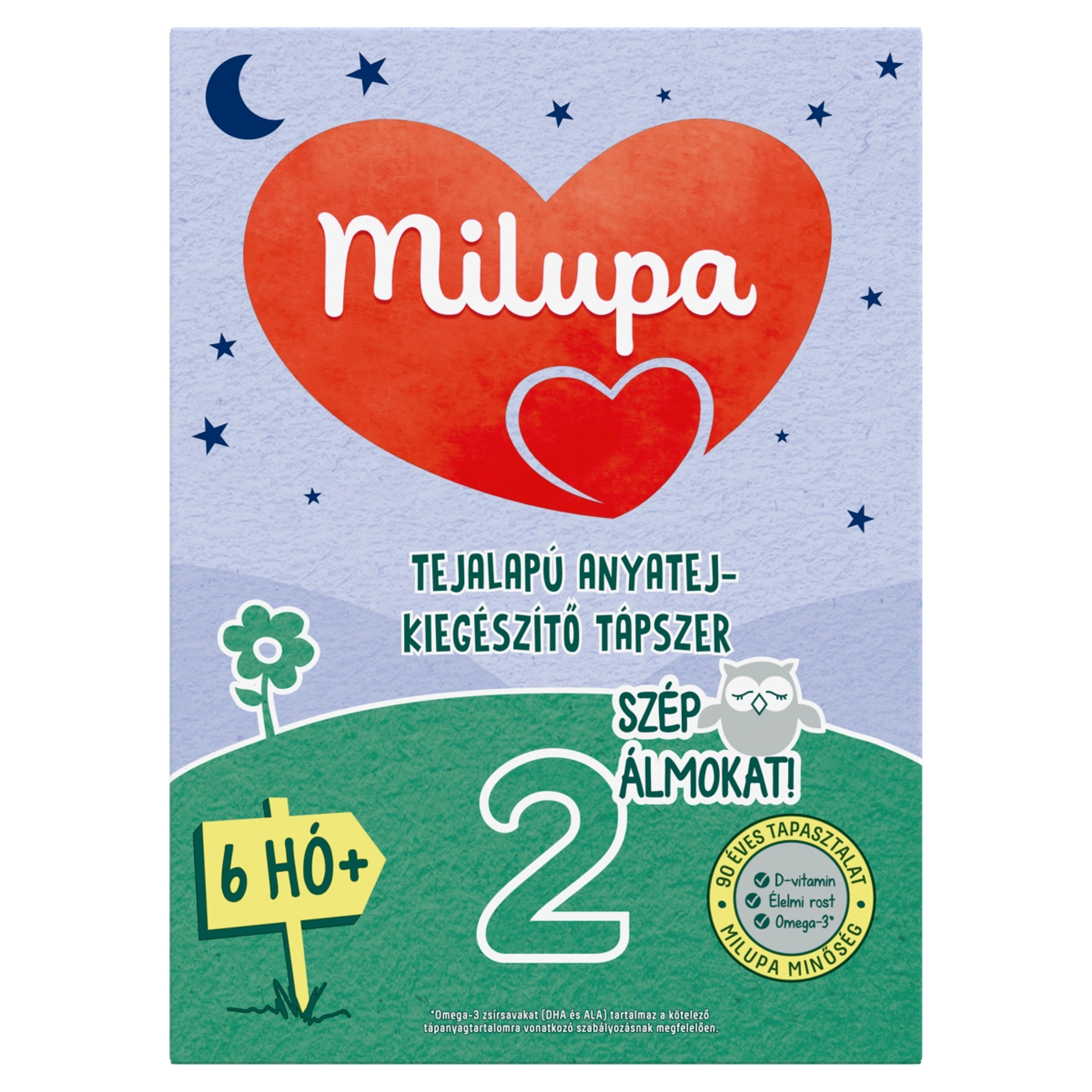 Milupa 2 Szép álmokat tejalapú anyatej-kiegészítő tápszer 6 hónapos kortól - 500 g-2