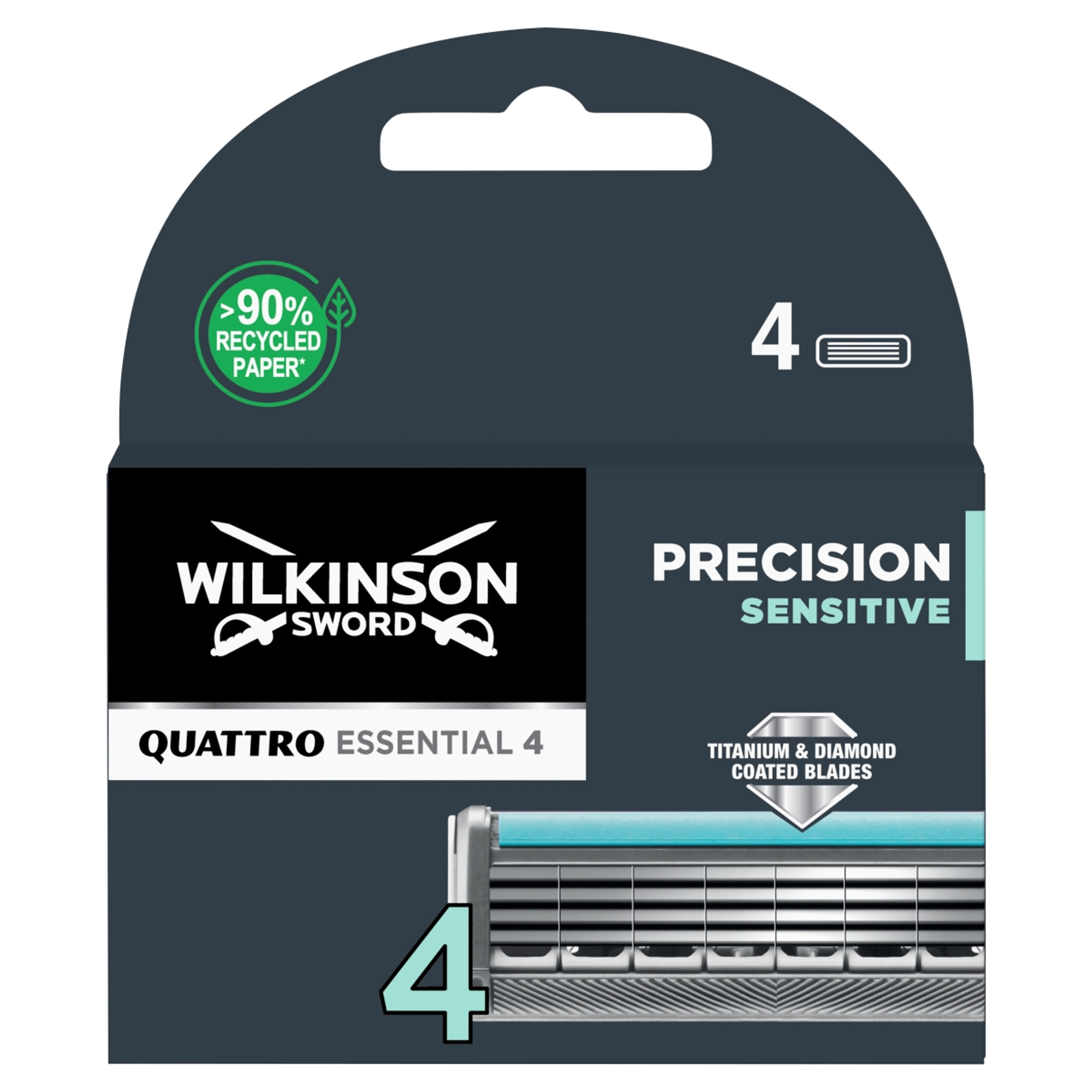 Wilkinson Sword Quattro Titanium Sensitive borotvabetét - 4 db-1