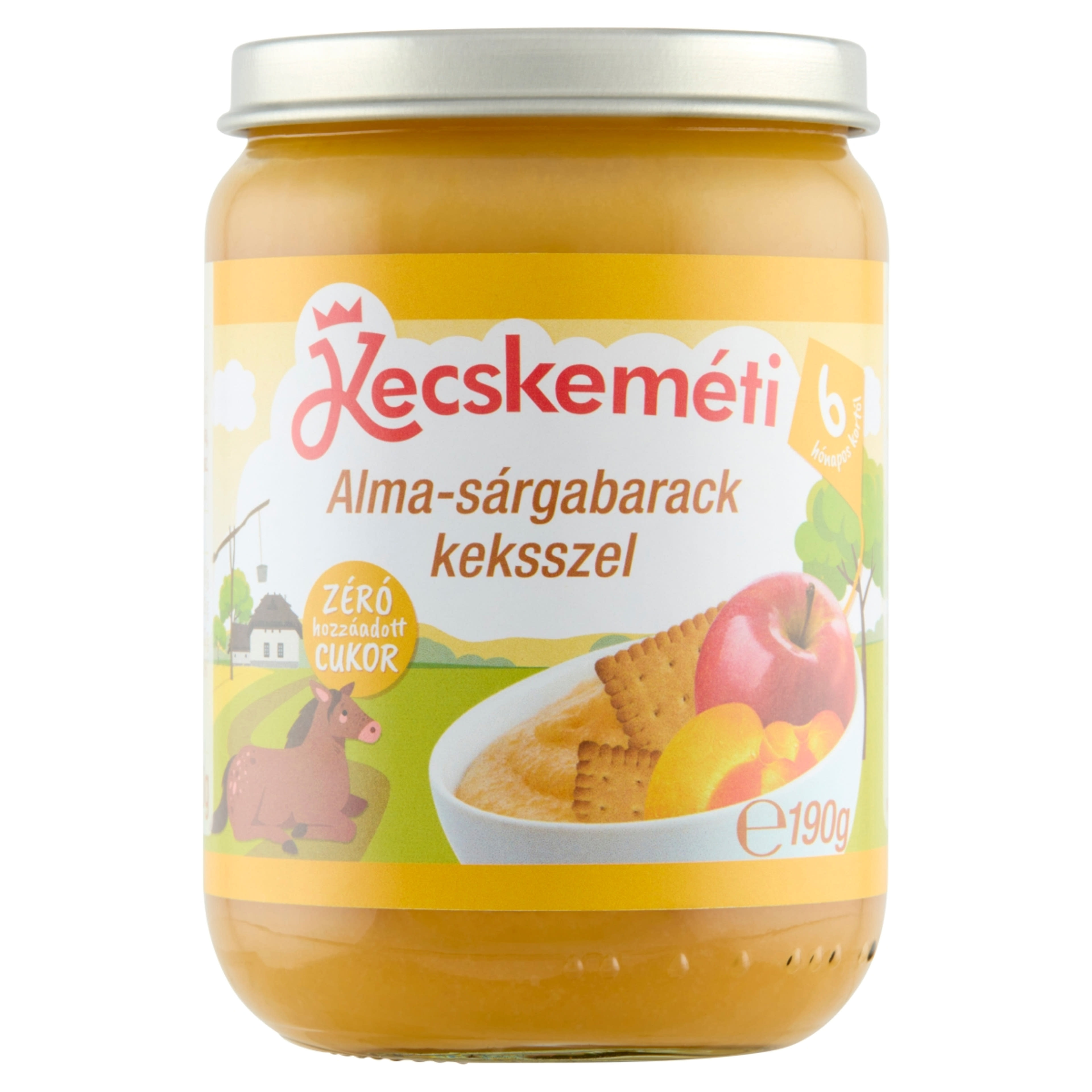 Kecskeméti Bébiétel Sérgabarack keksz Ízesítéssel 6 Hónapos Kortól - 190 g-1