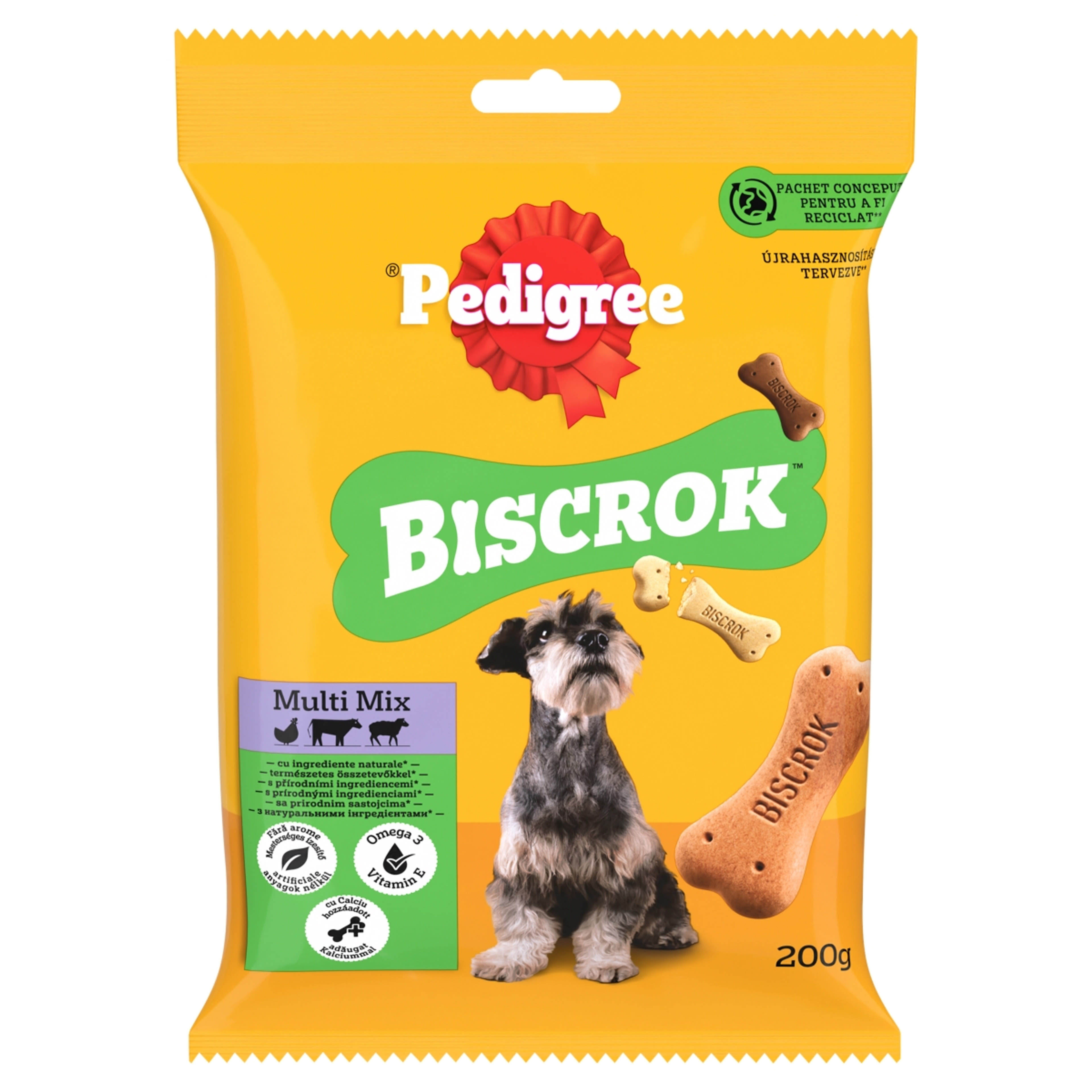 Pedigree Biscrok felnőtt kiegészítő szárazeledel kutyáknak, 3 variációban - 200 g
