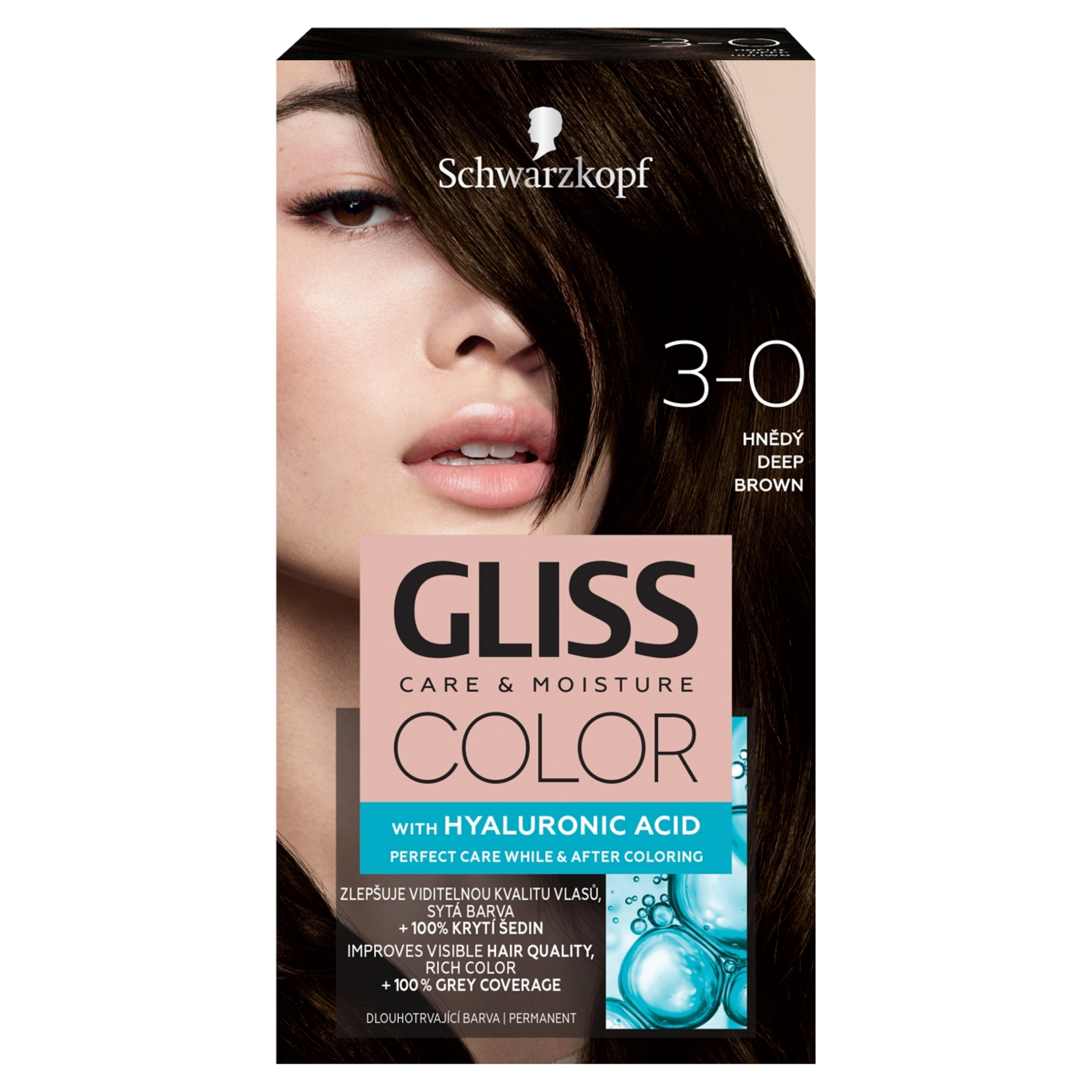 Gliss Color tartós hajfesték 3-0 Mélybarna - 1 db