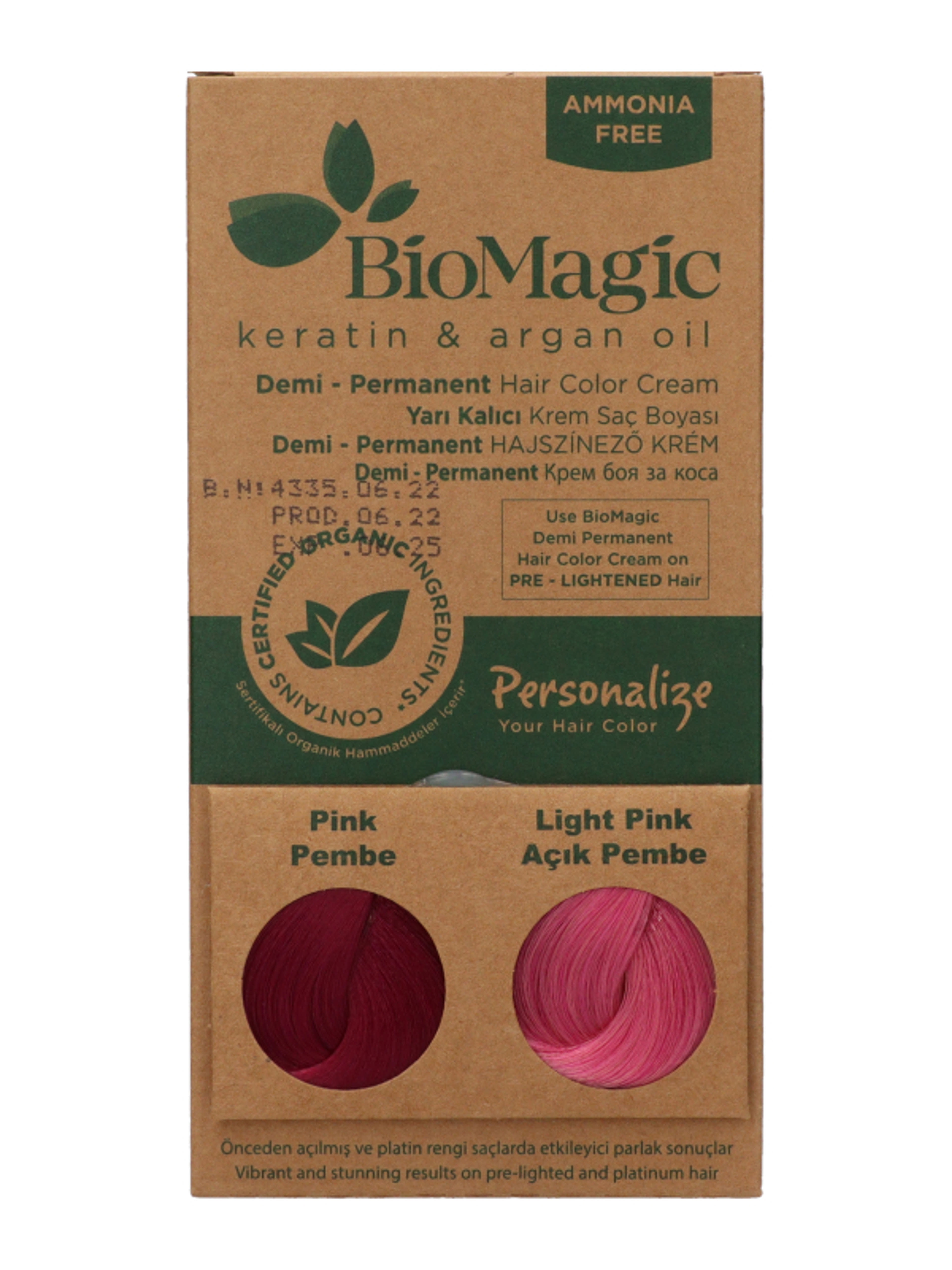 Biomagic hajszínező light pink - 1 db