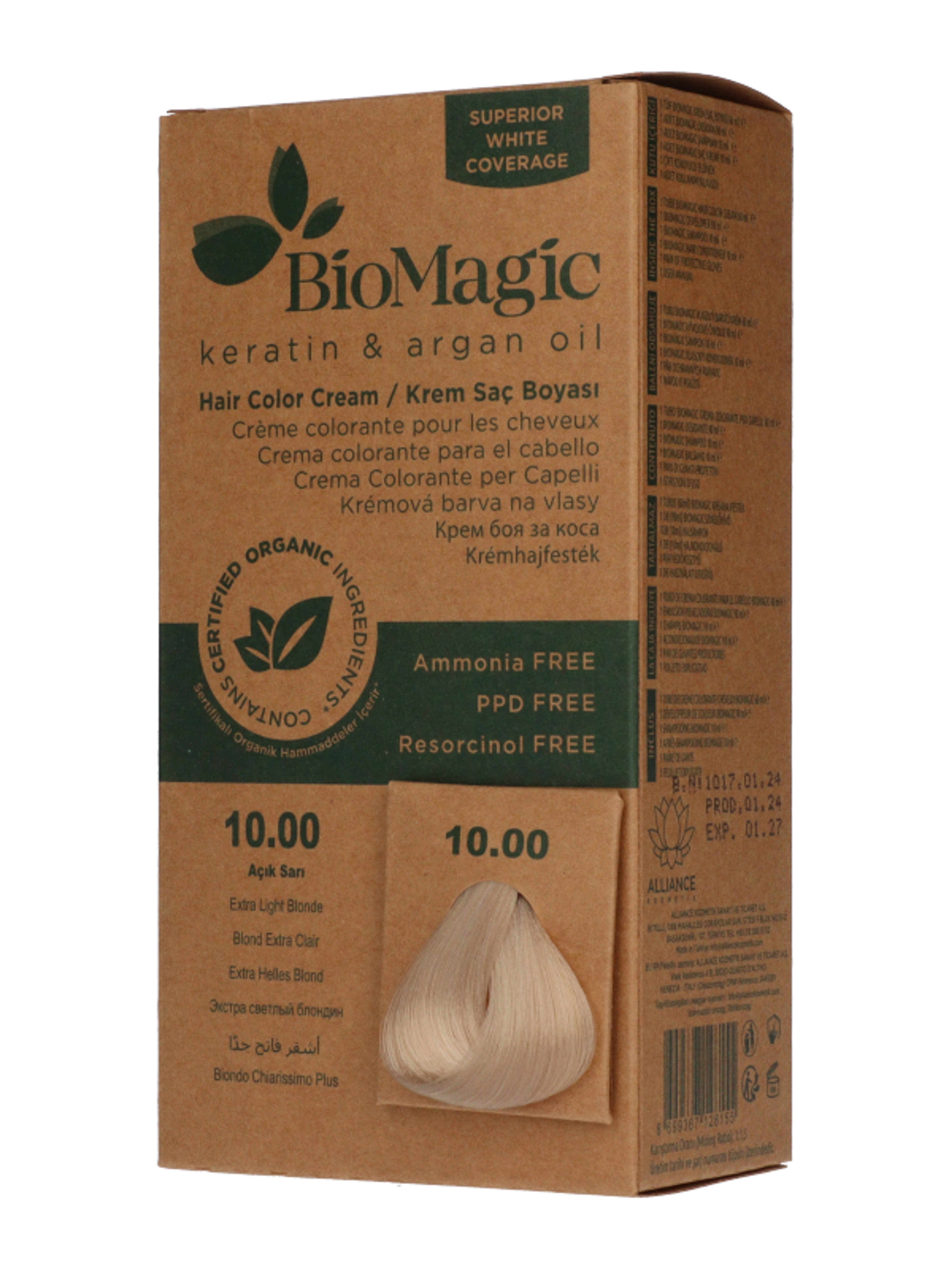 Biomagic krémhajfesték /10.00 extra világos szőke - 1 db-2
