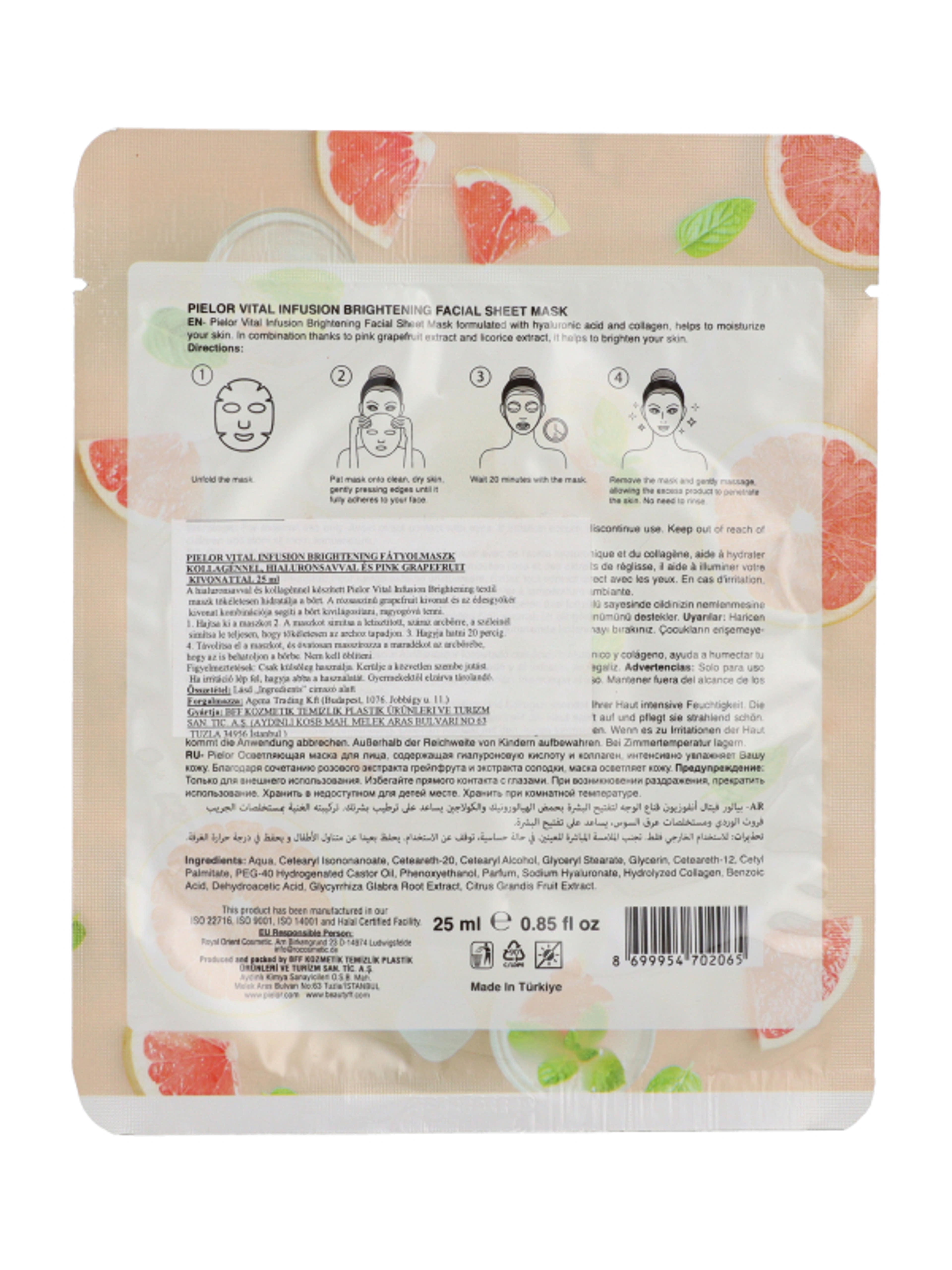 Pielor Vital Brightening fátyolmaszk - 25 ml-4
