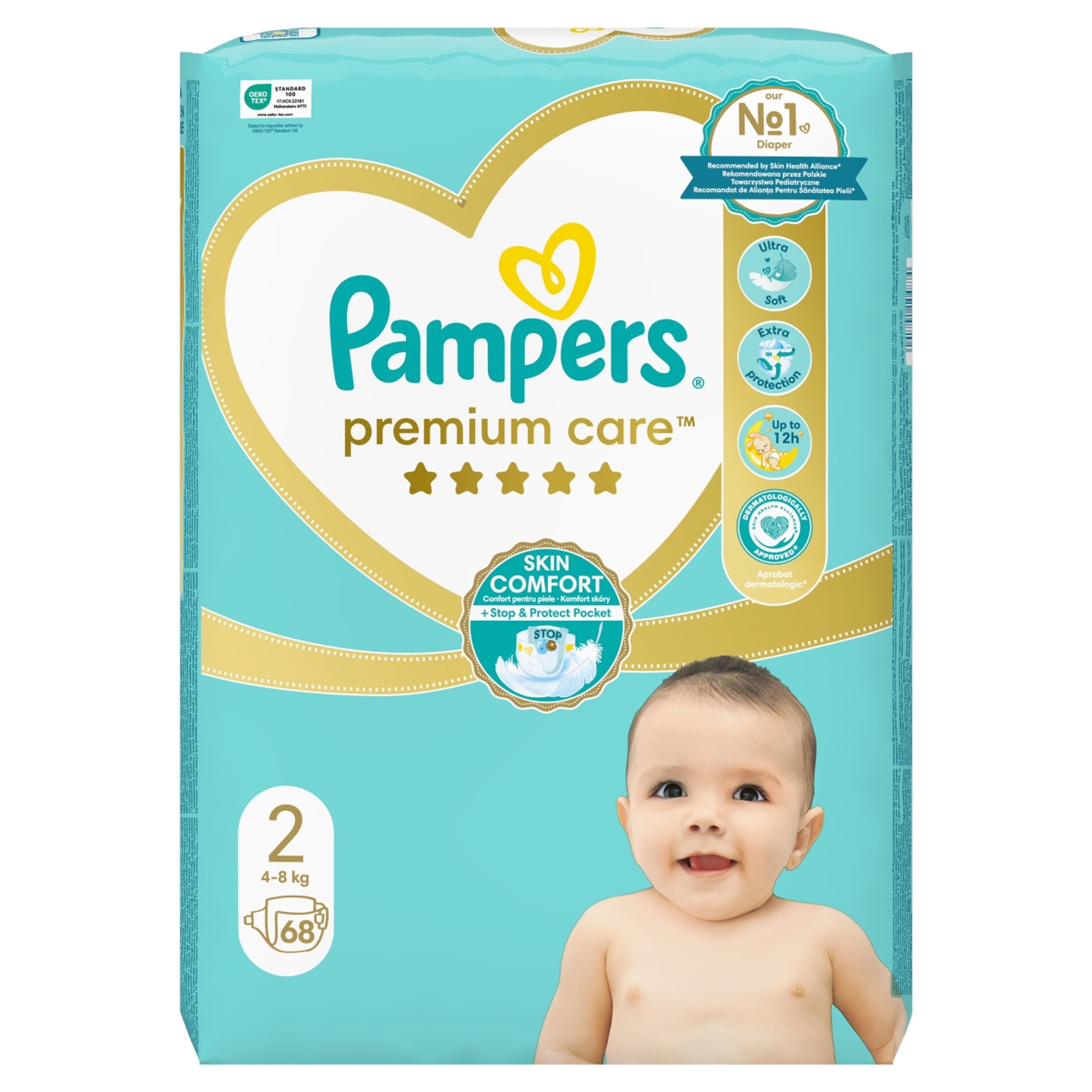 Pampers Premium Care pelenka 2-es 4-8 kg - 68 db
