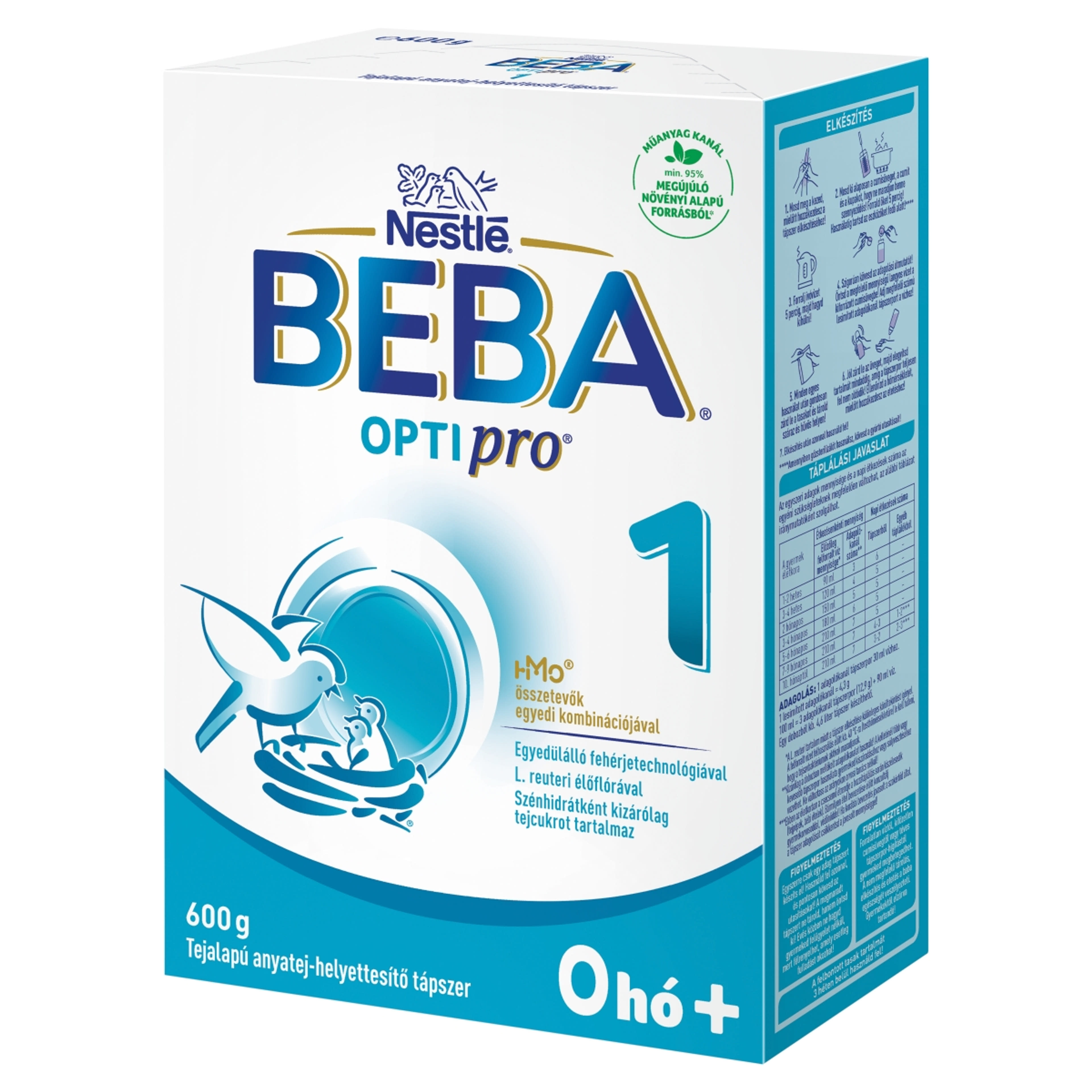 Beba Optipro 1 tejalapú anyatej-helyettesítő tápszer 0 hónapos kortól - 600 g-2