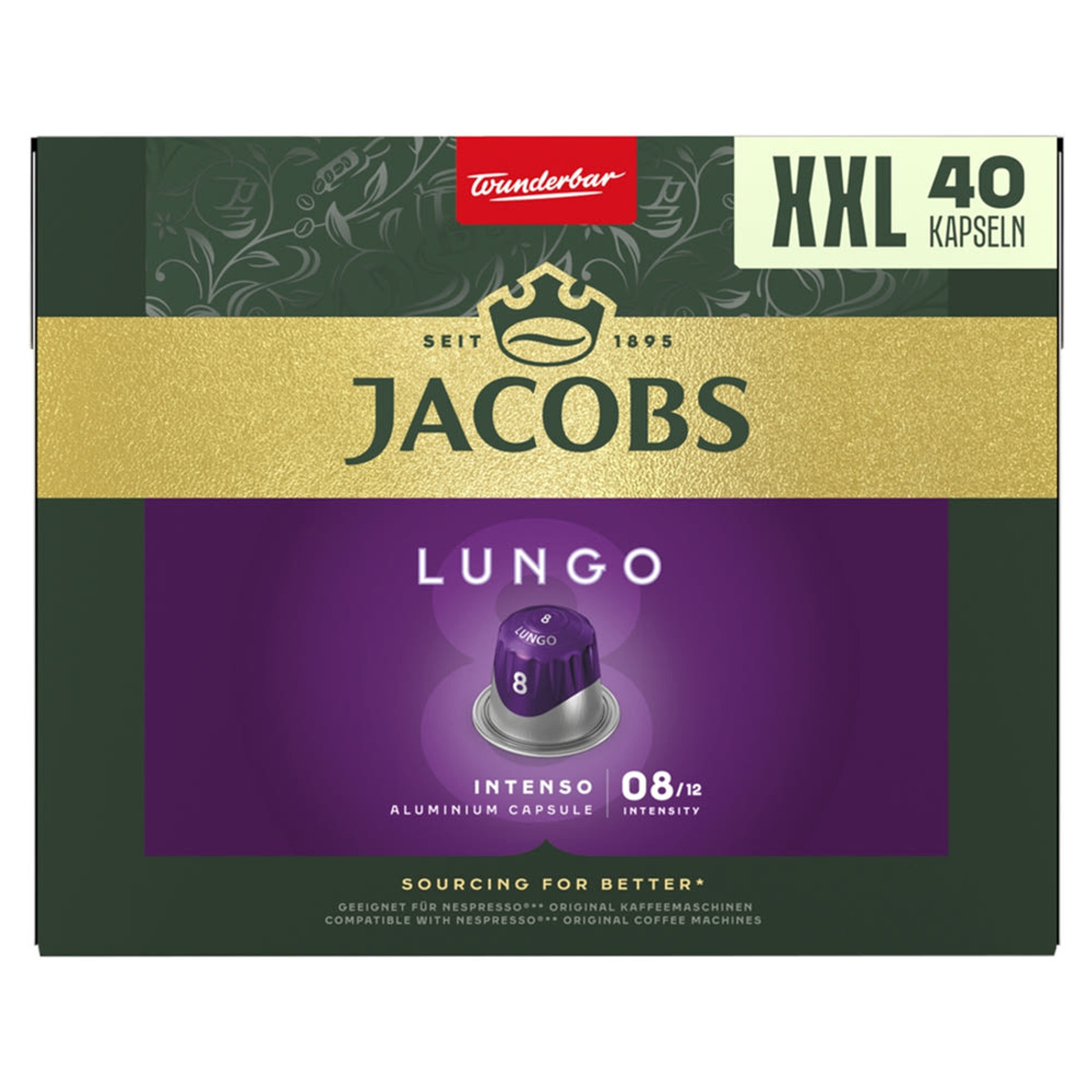 Jacobs Lungo Intenso 8 Nespresso kávékapszula - 40 db