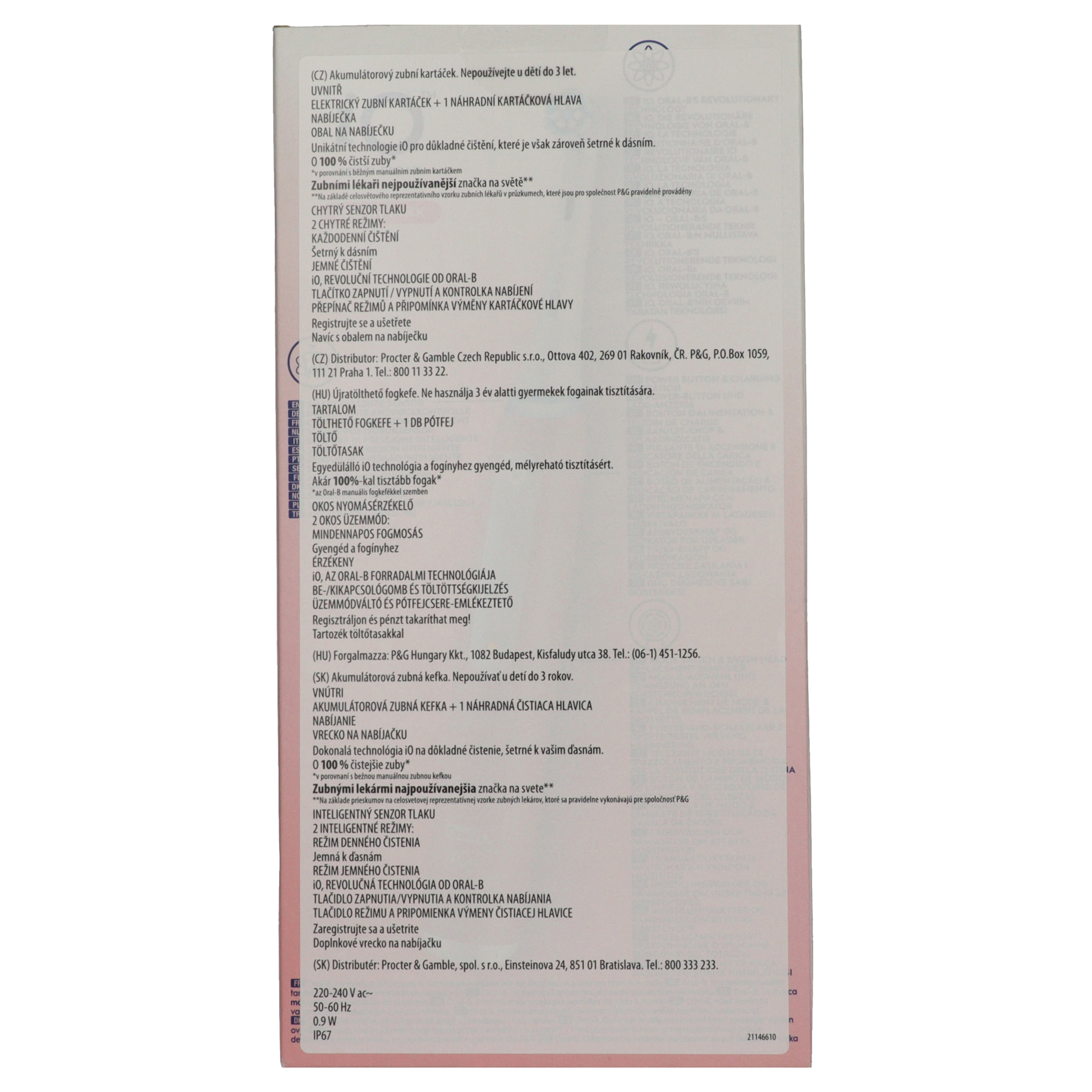 Oral-B IO3 elekromos fogkefe /Pink - 1 db-3