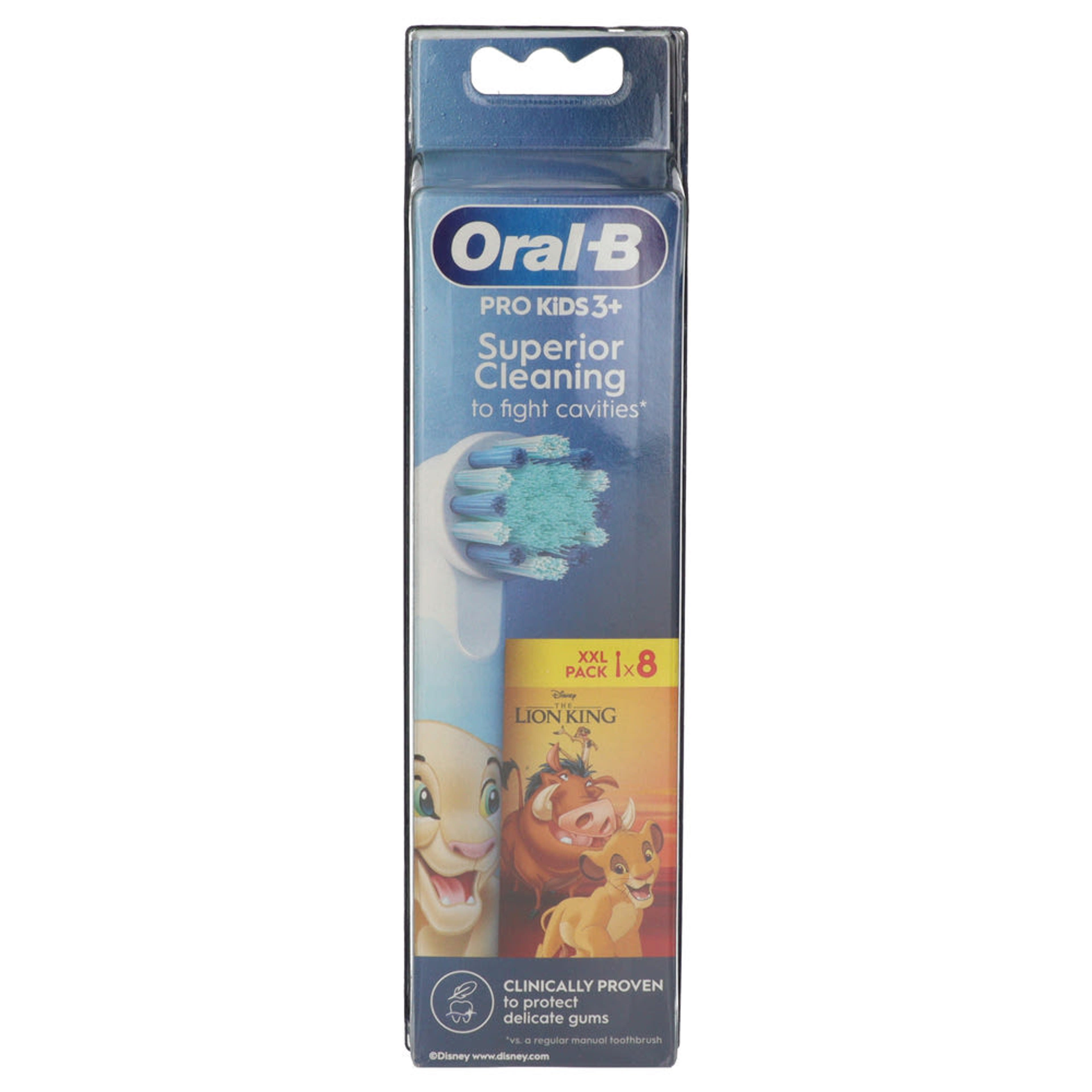 Oral Kids 3+ Lion King elekromos fogkefe pótfej - 8 db