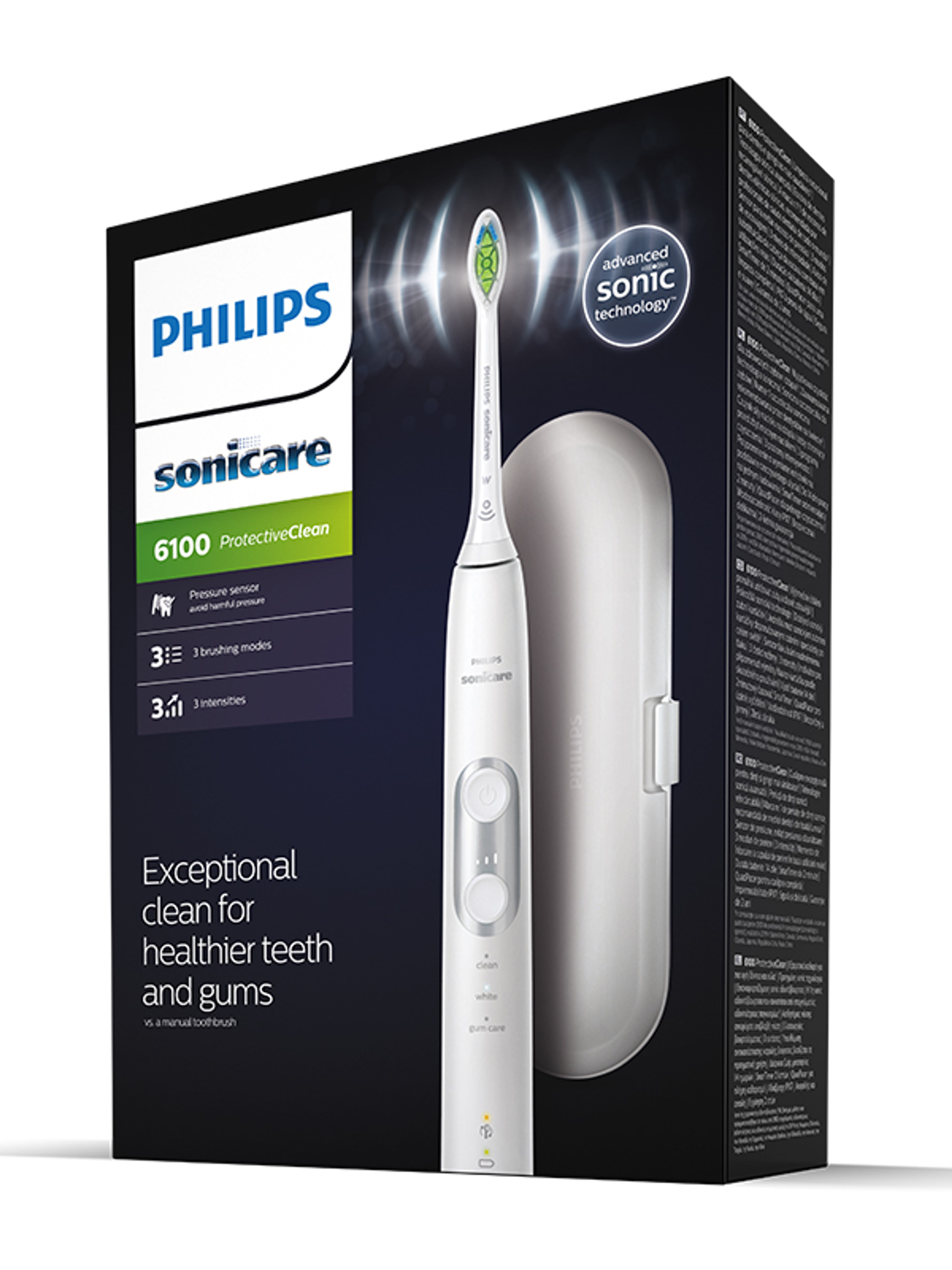 Philips Sonicare ProtectiveClean Series 6100 HX6877/28 szónikus elektromos fogkefe, fehér - 1 db-2