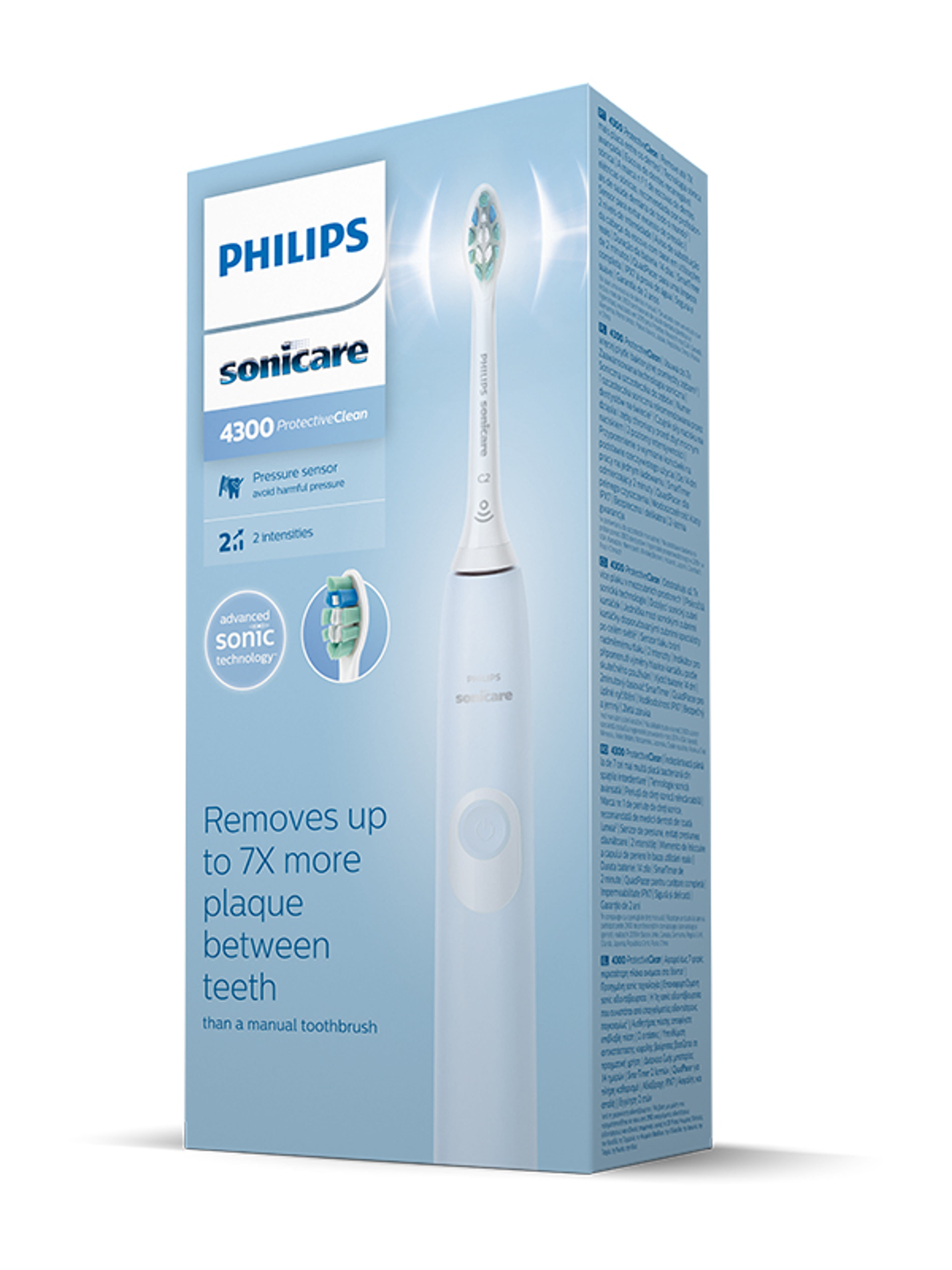 Philips Protective Clean szónikus elektromos fogkefe, világoskék - 1 db-2