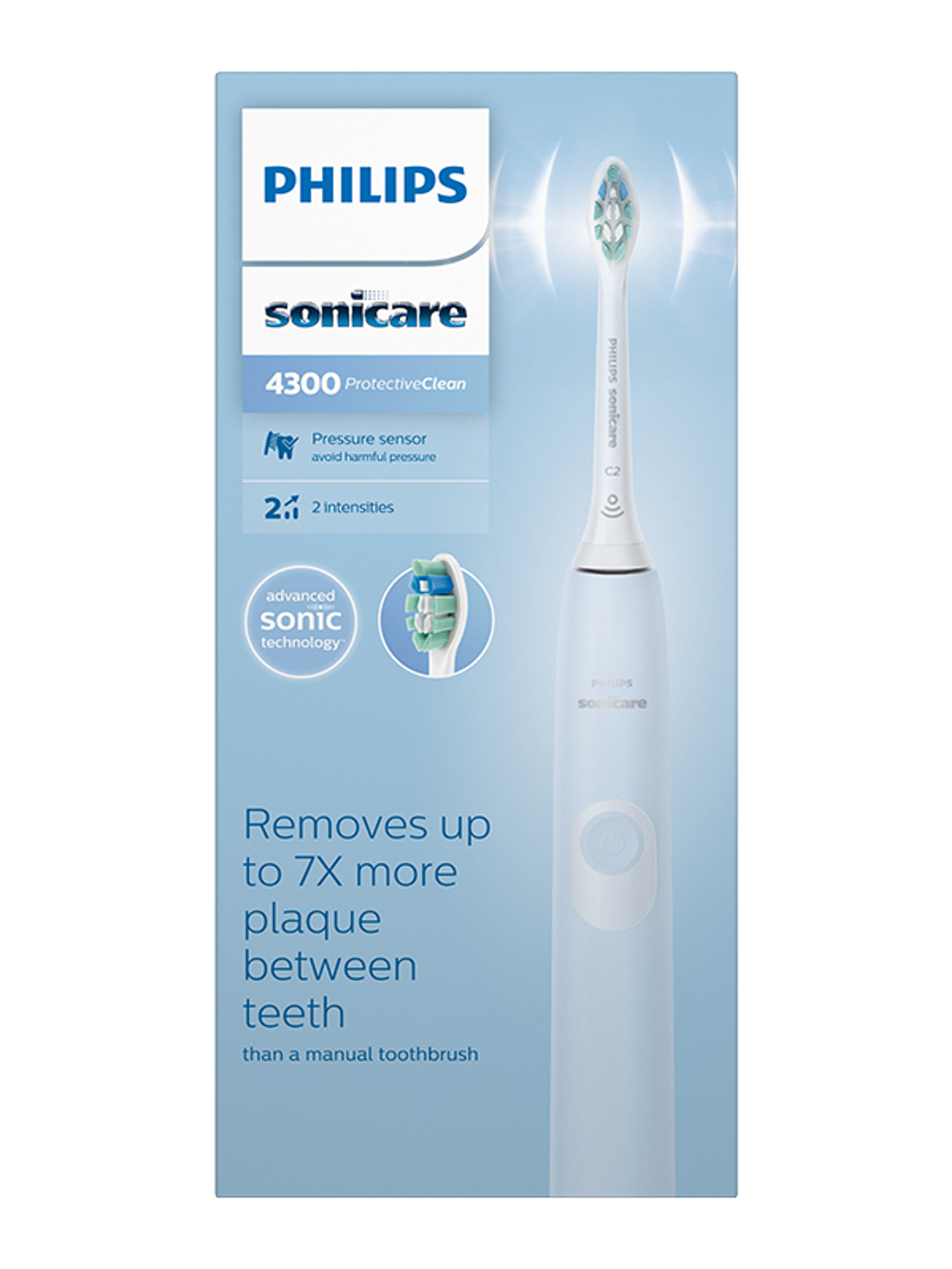 Philips Protective Clean szónikus elektromos fogkefe, világoskék - 1 db