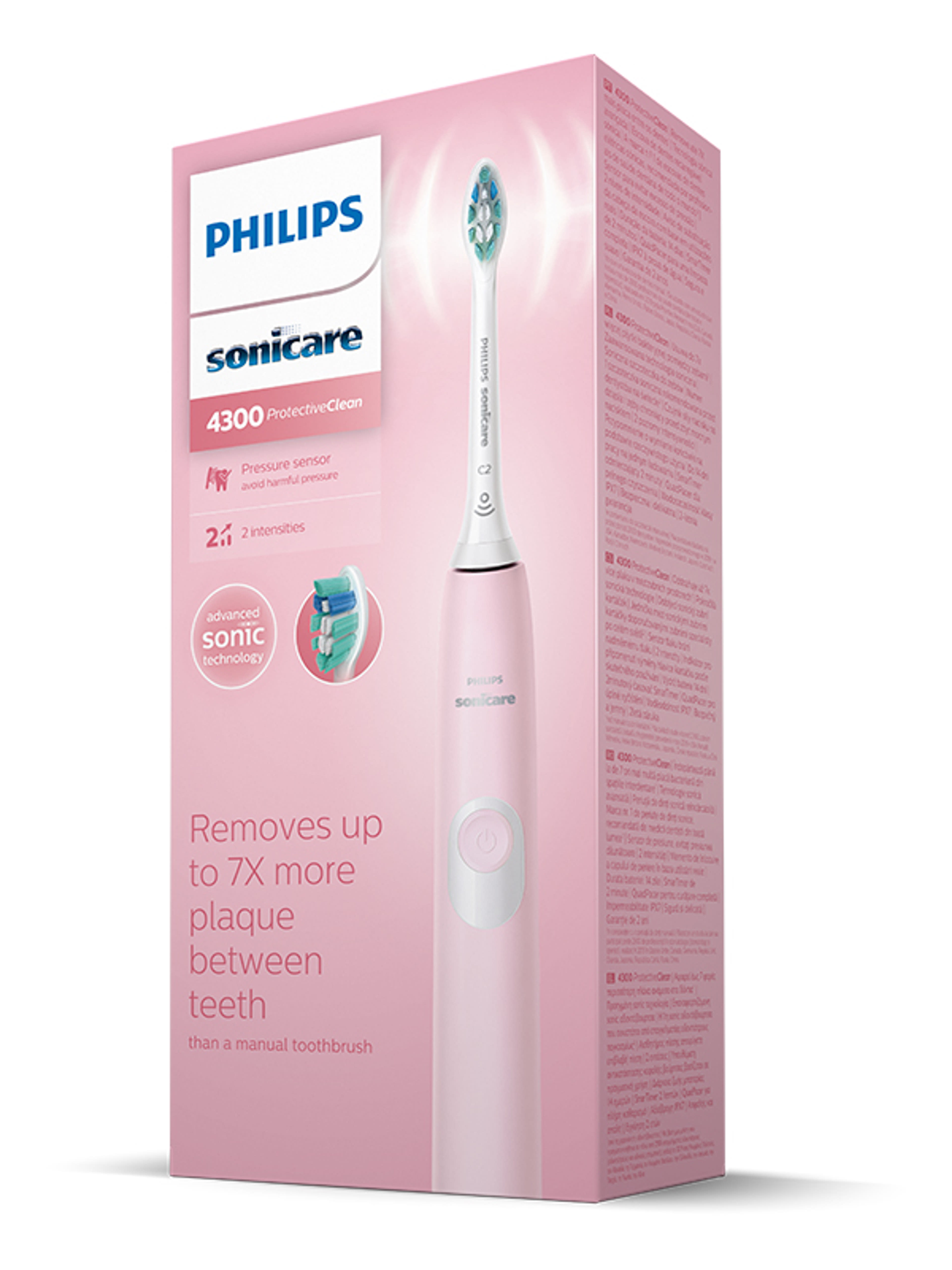Philips Protective Clean szónikus elektromos fogkefe, rózsaszín - 1 db-2