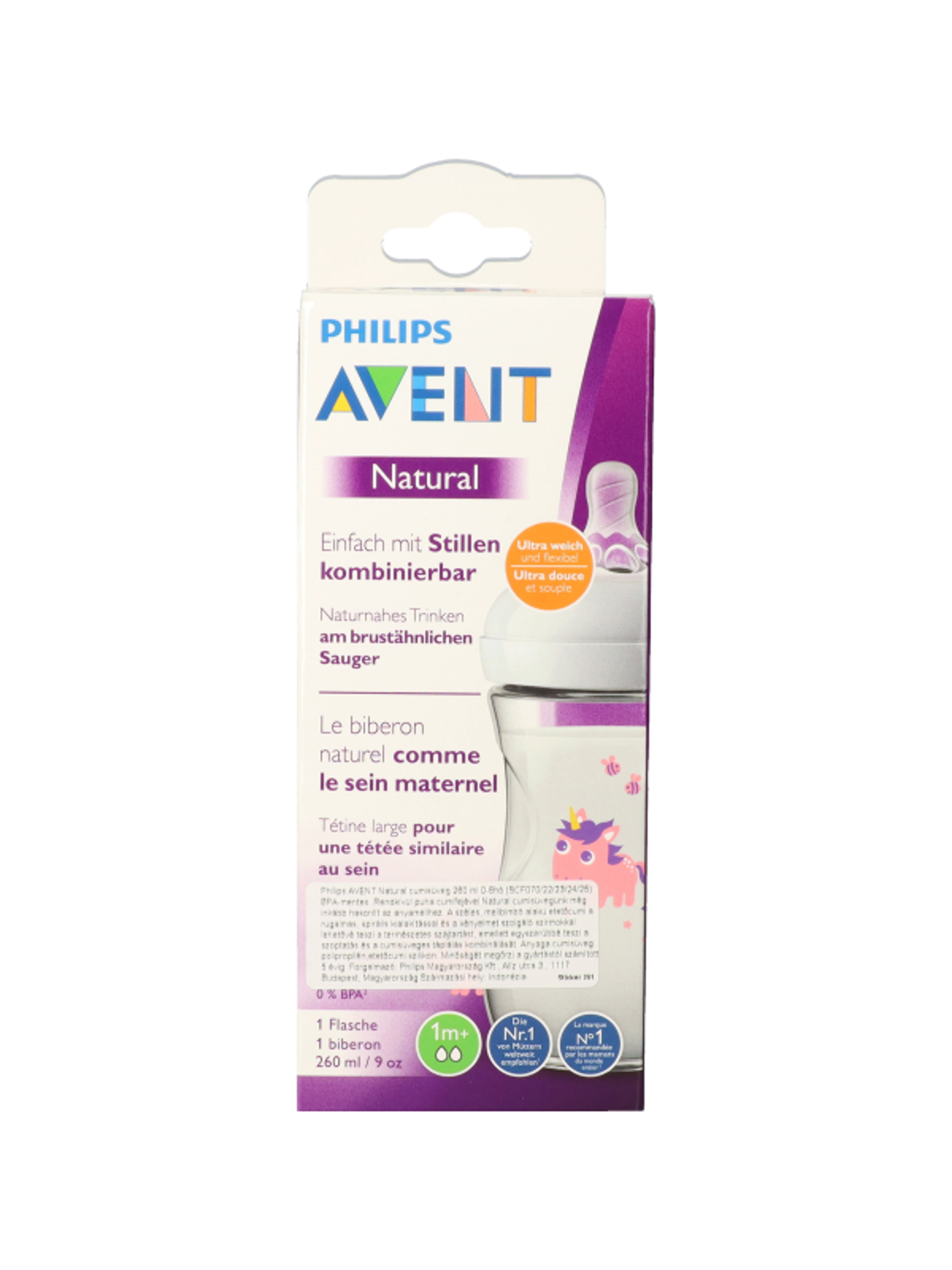 Philips Avent cumisüveg, rózsaszín, 260 ml - 1 db